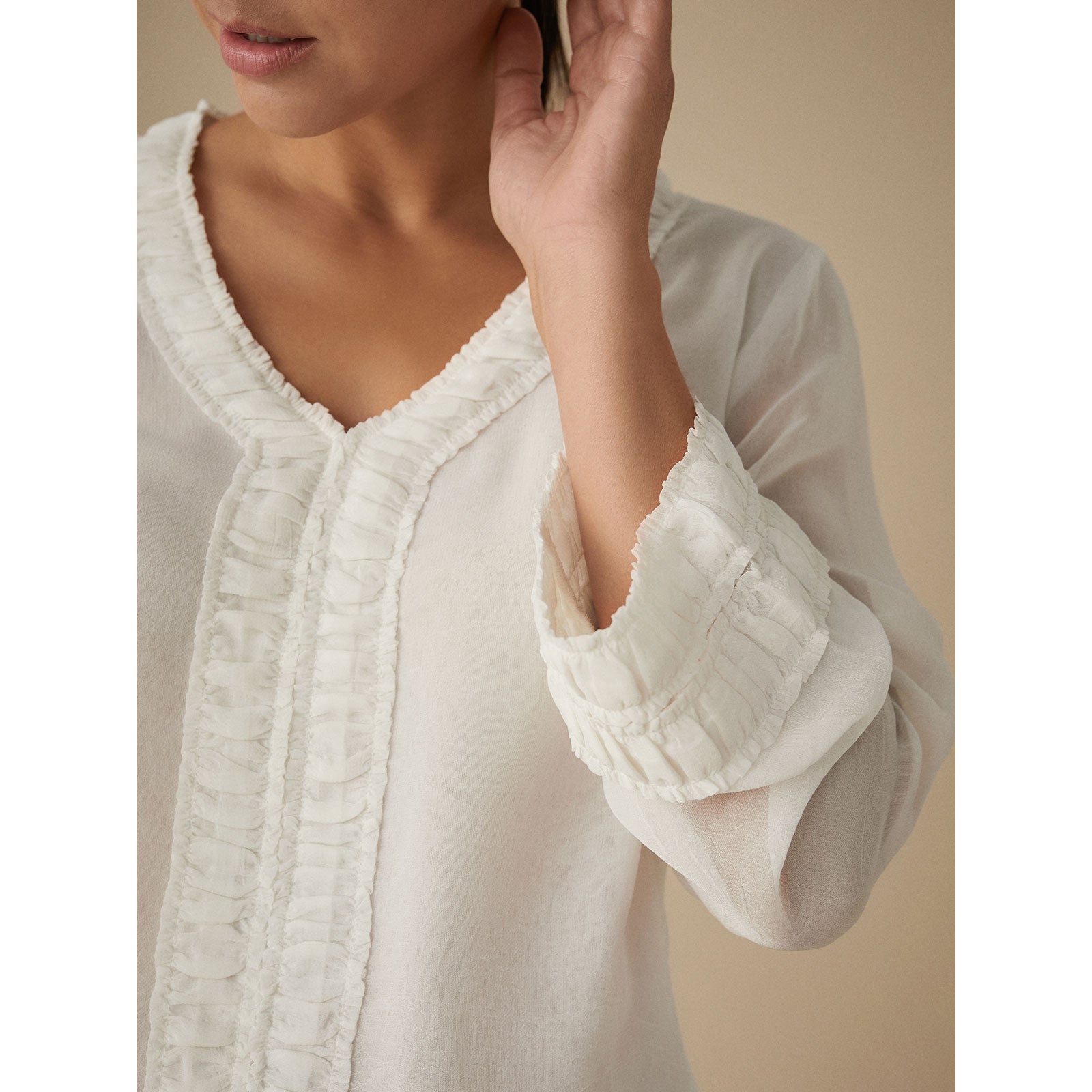Blusa de crêpe
