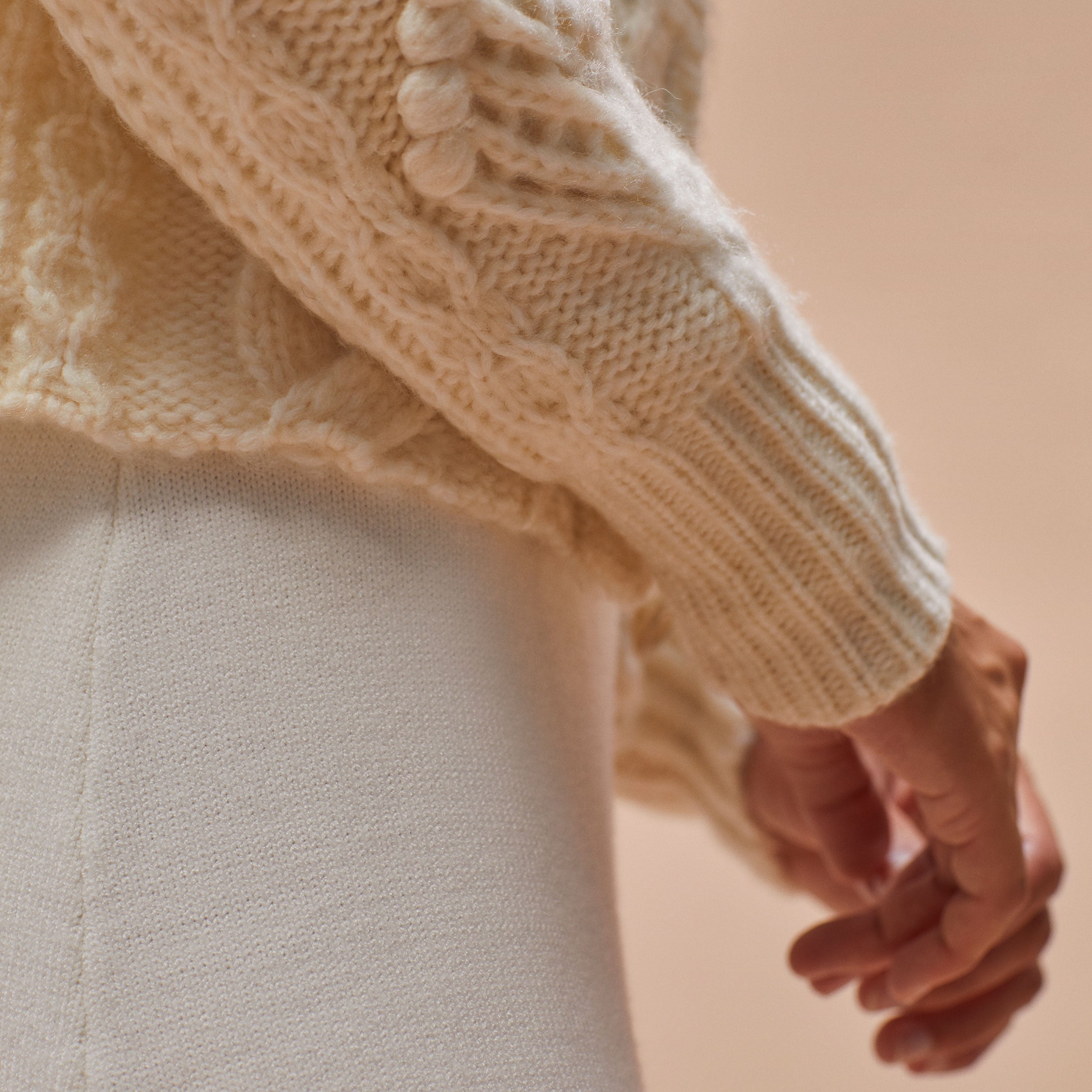 Short braided cardigan