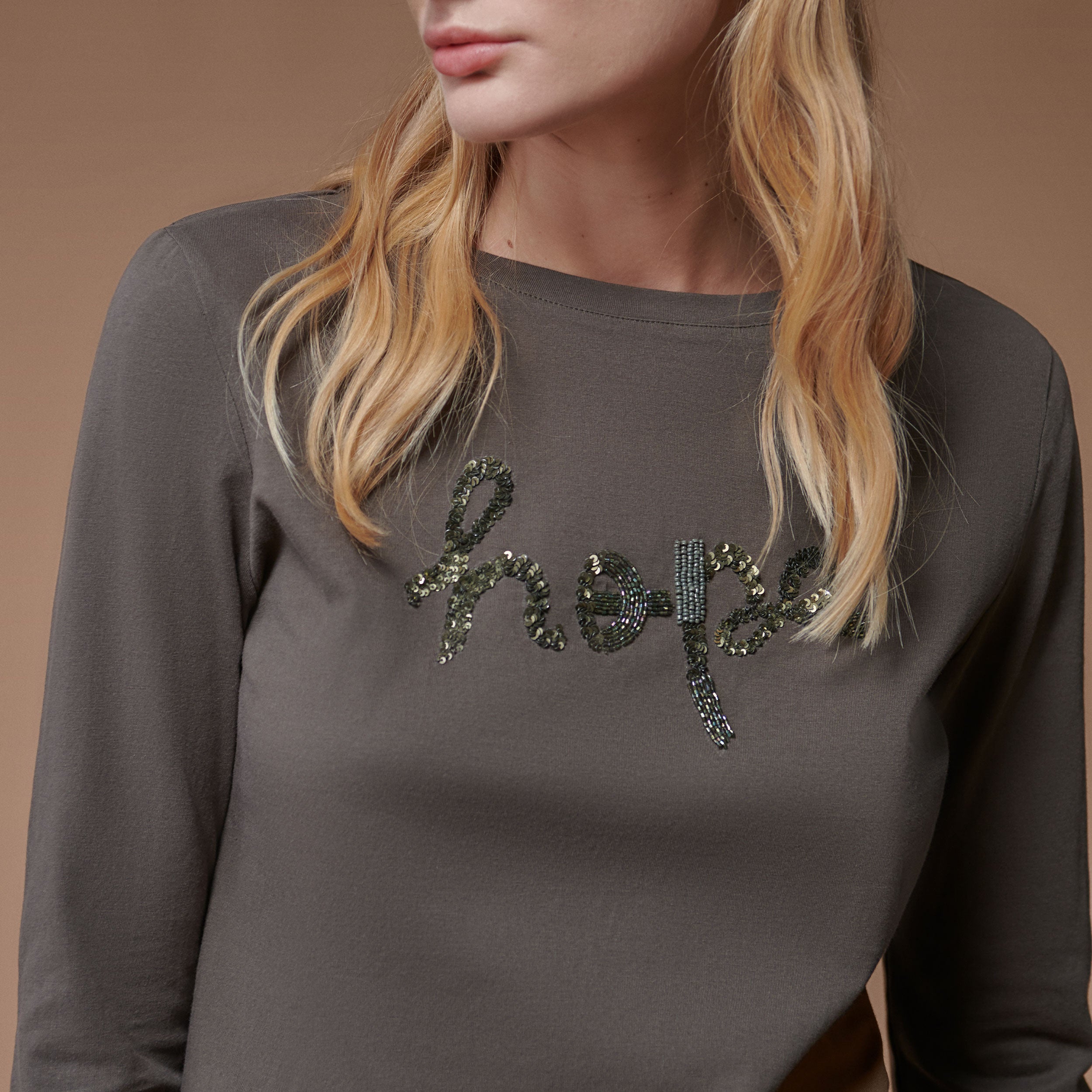 Front embroidered T-shirt