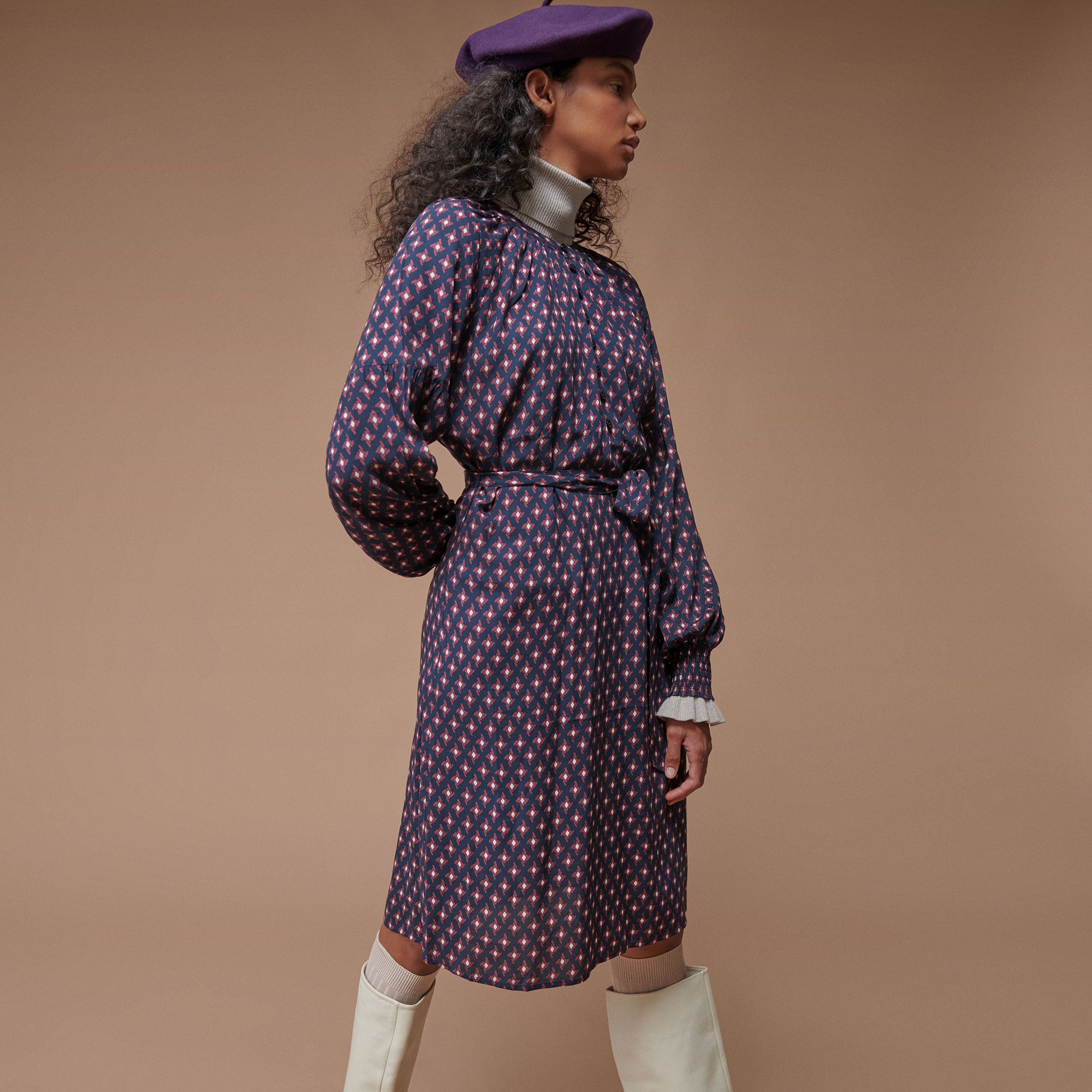 Long printed dress