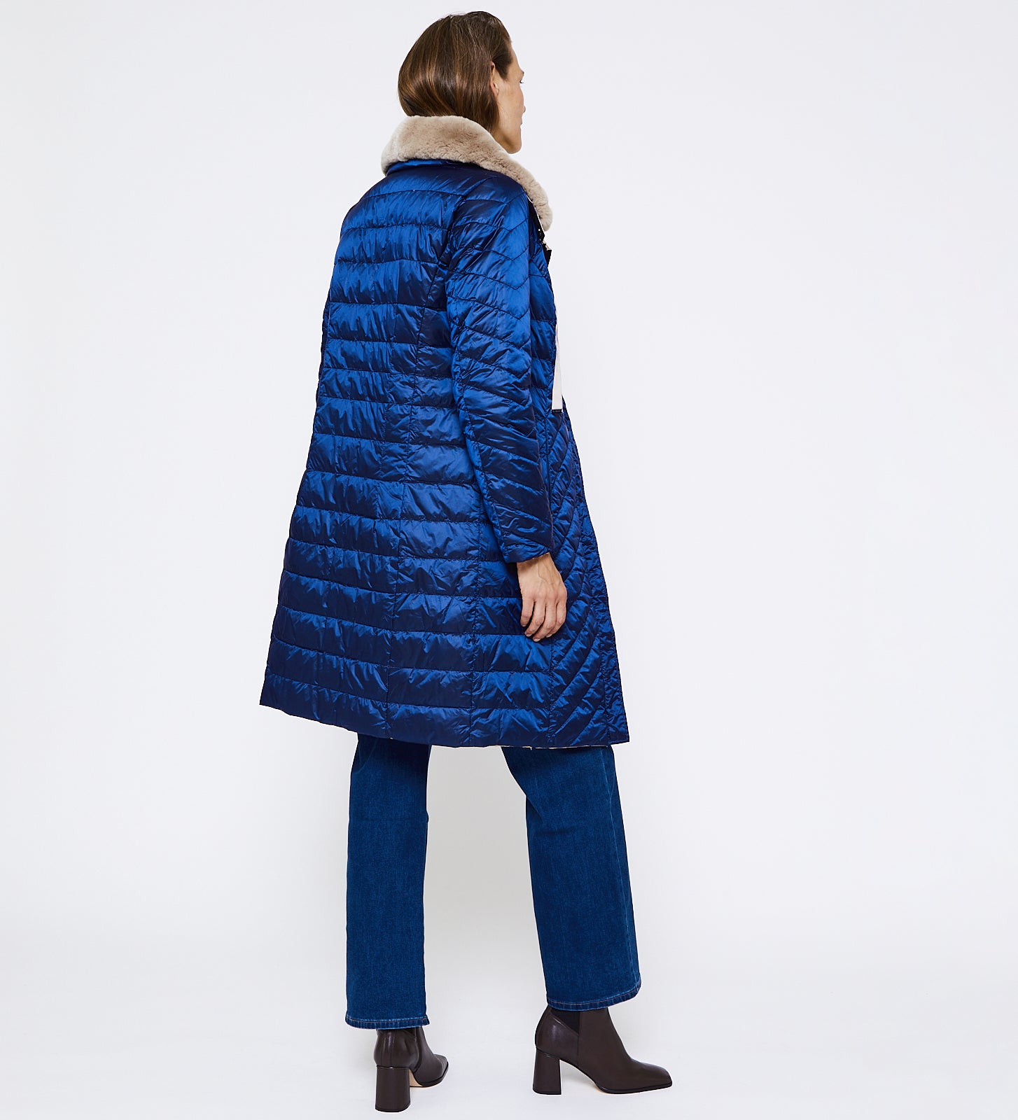 Parka larga reversible