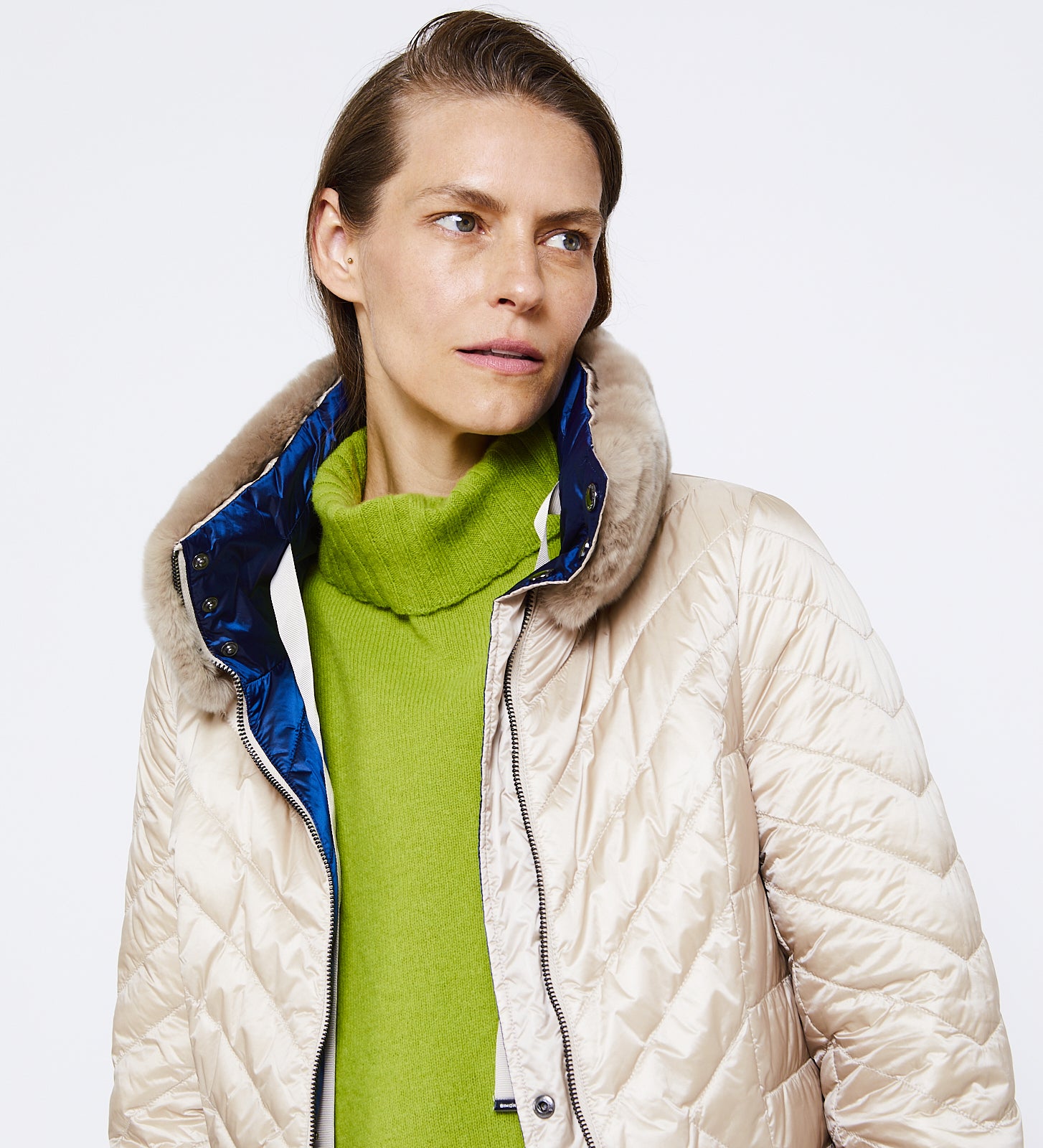 Parka larga reversible