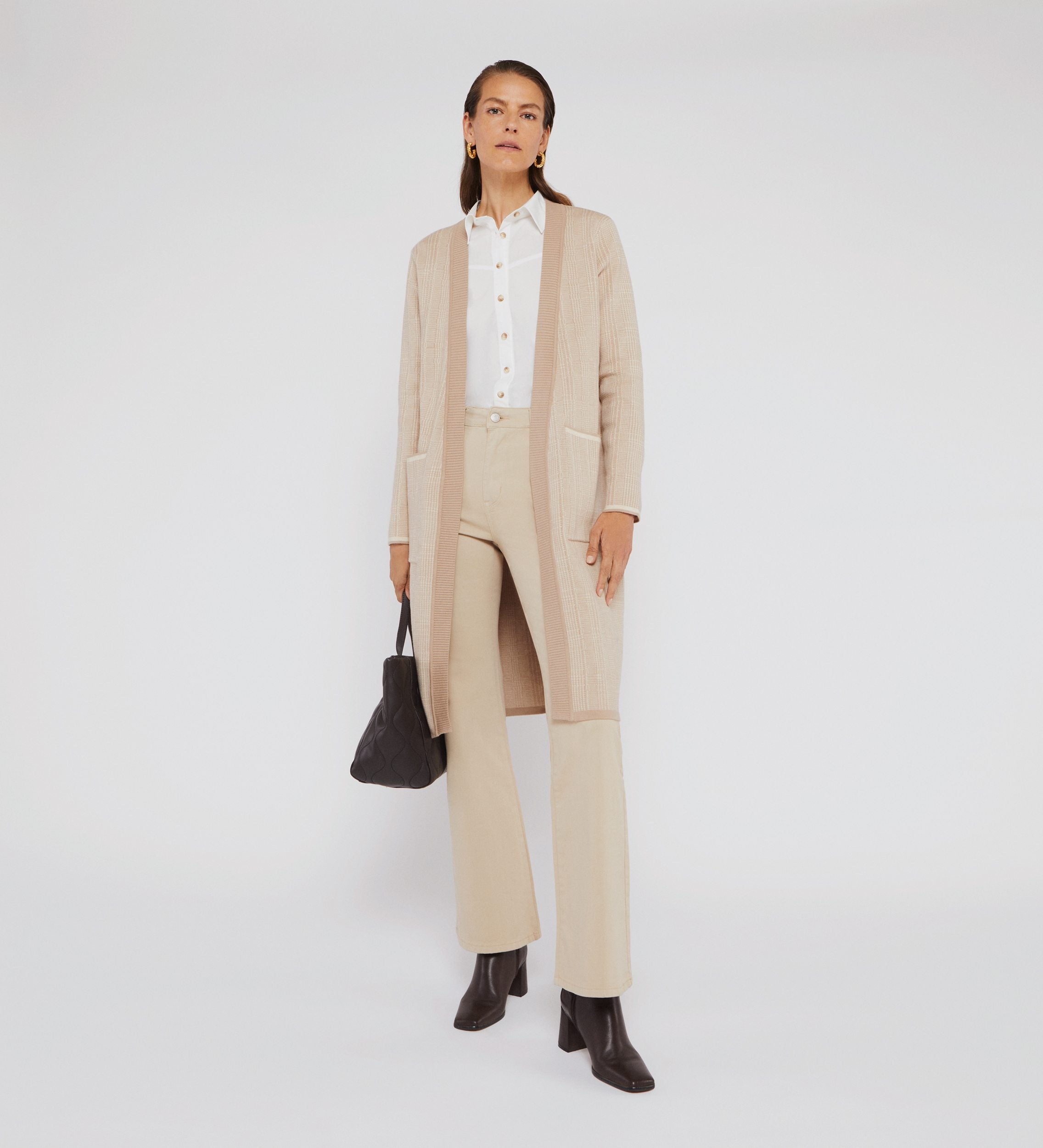 Cardigan en maille jacquard
