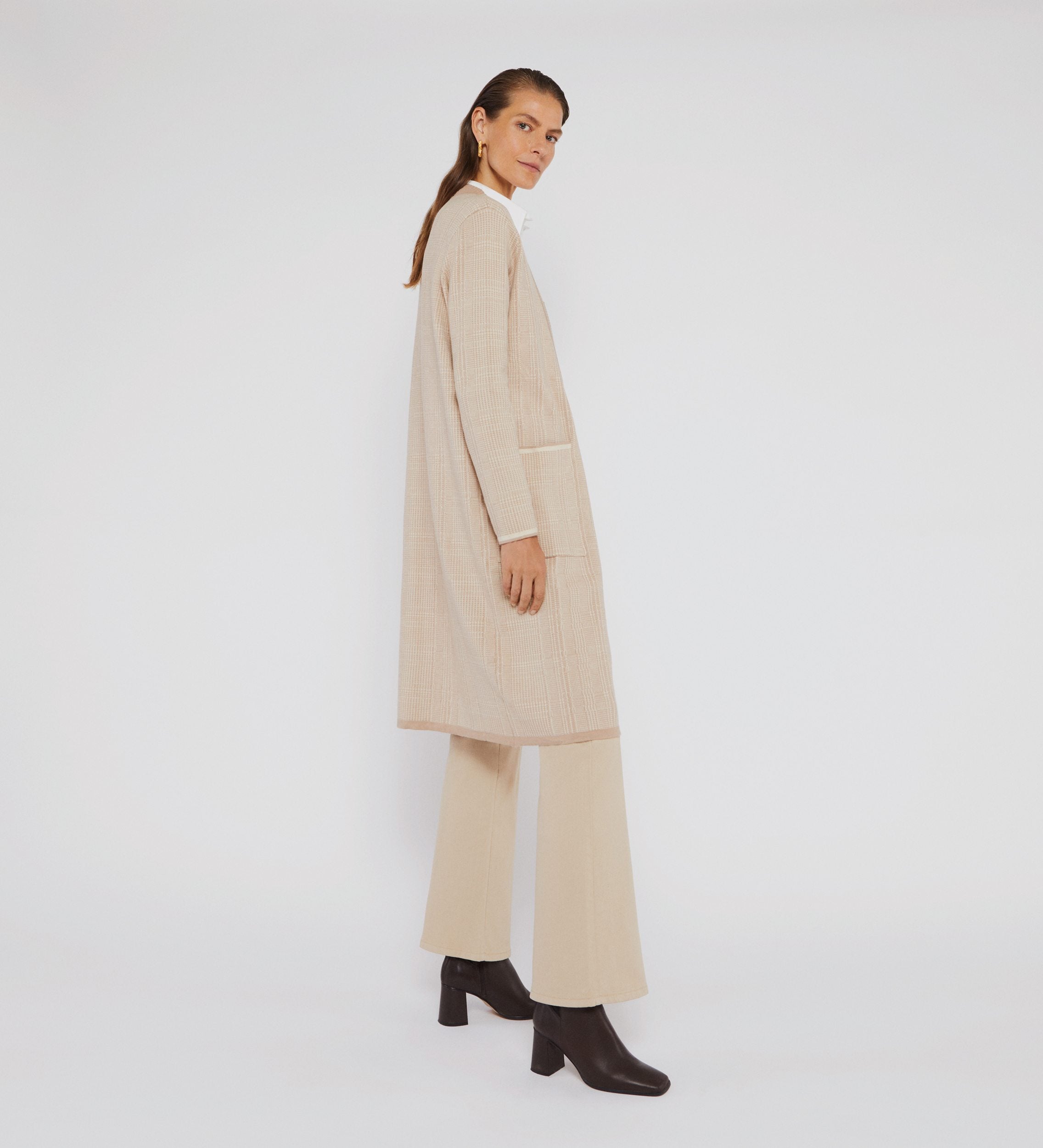 Cardigan en maille jacquard