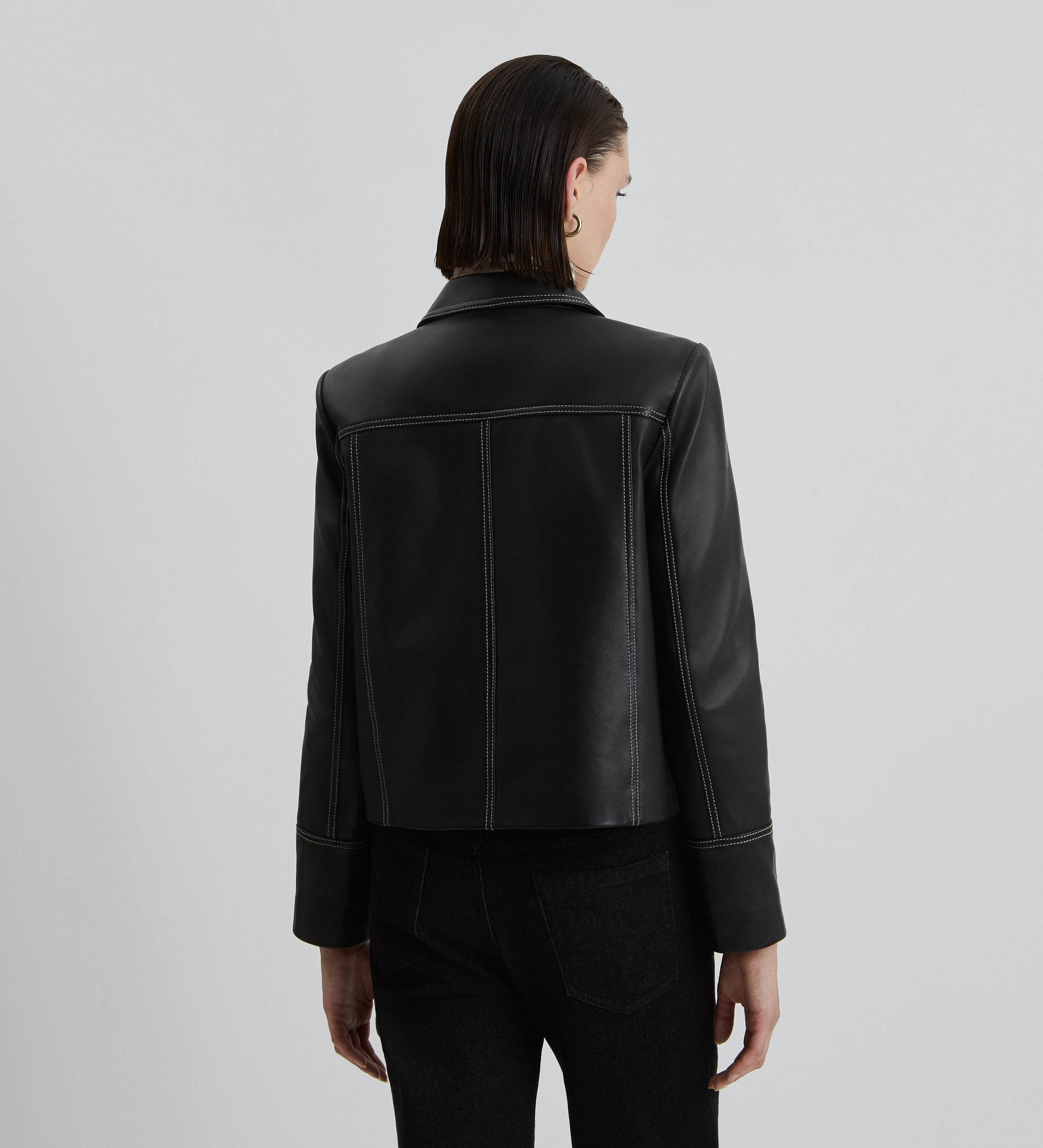 Stitched nappa jacket