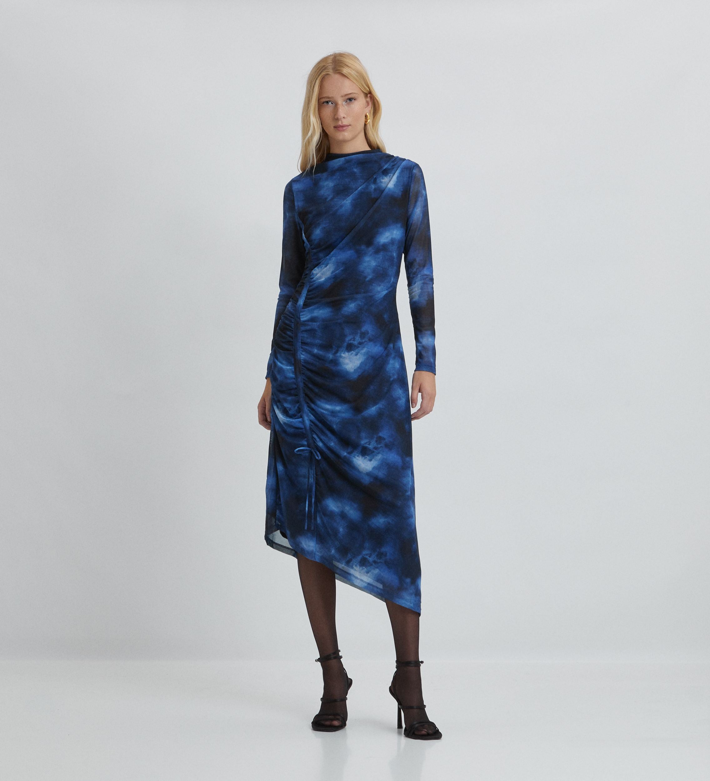 Printed tulle dress