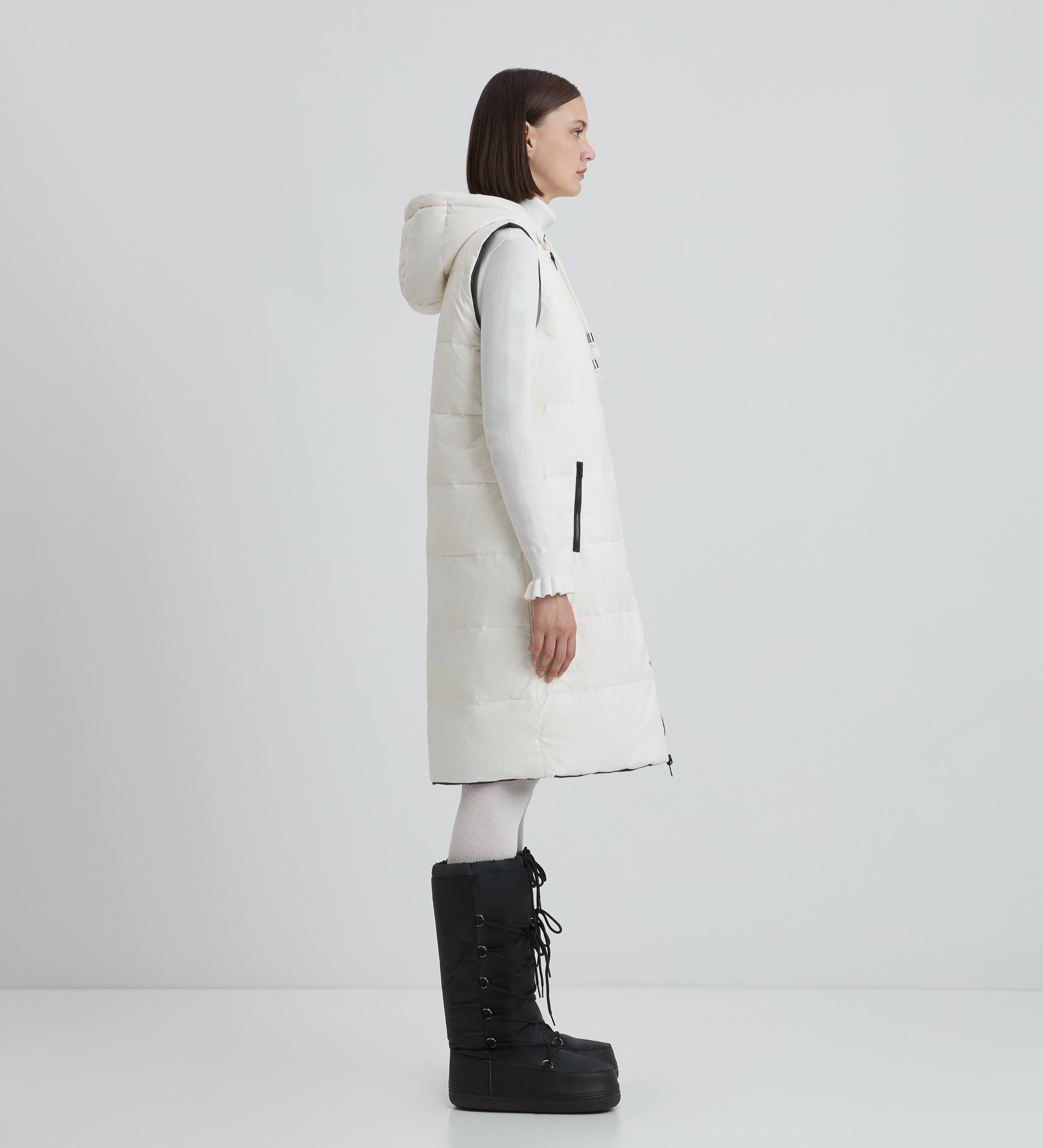 Hooded padded vest