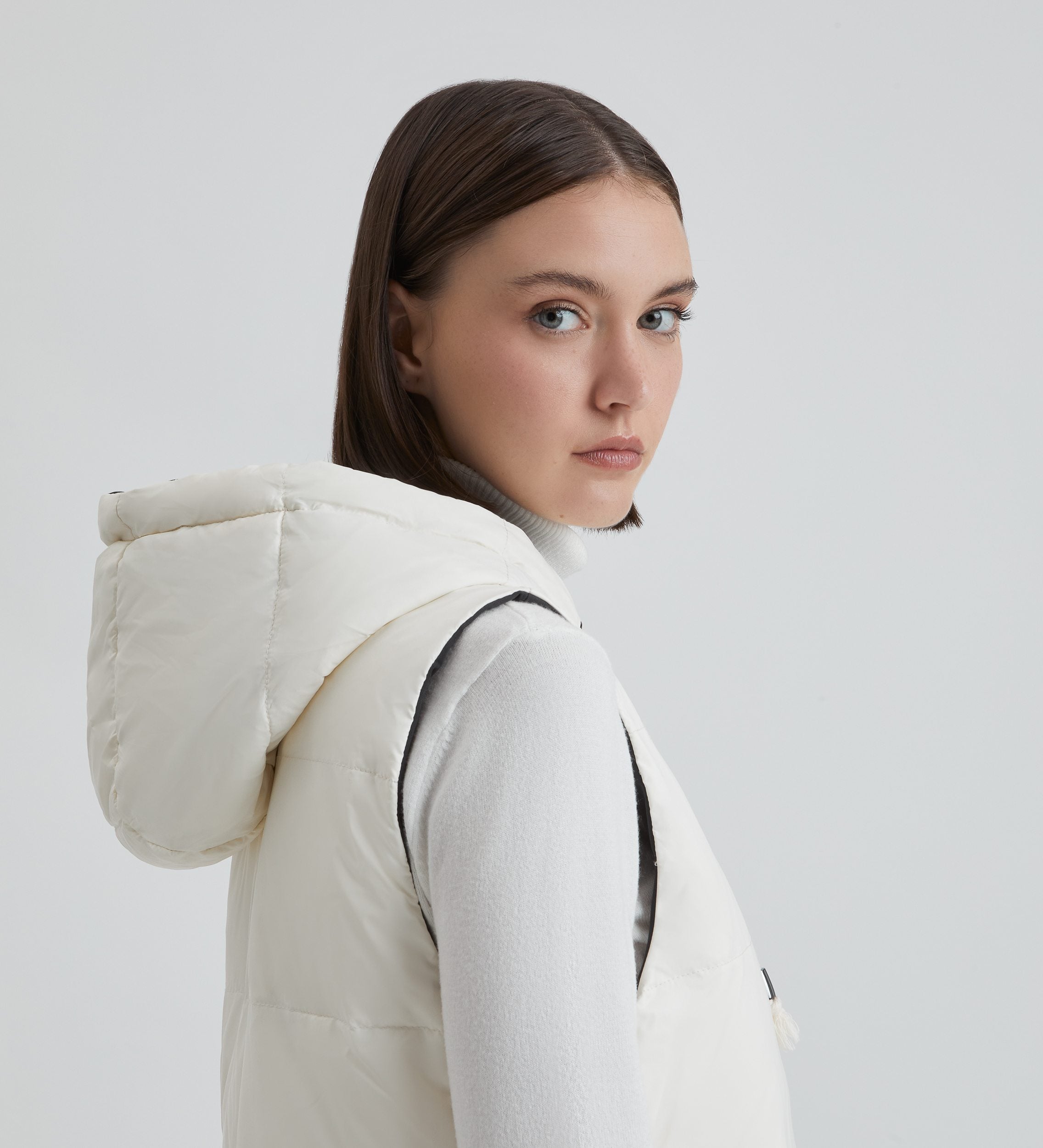 Hooded padded vest