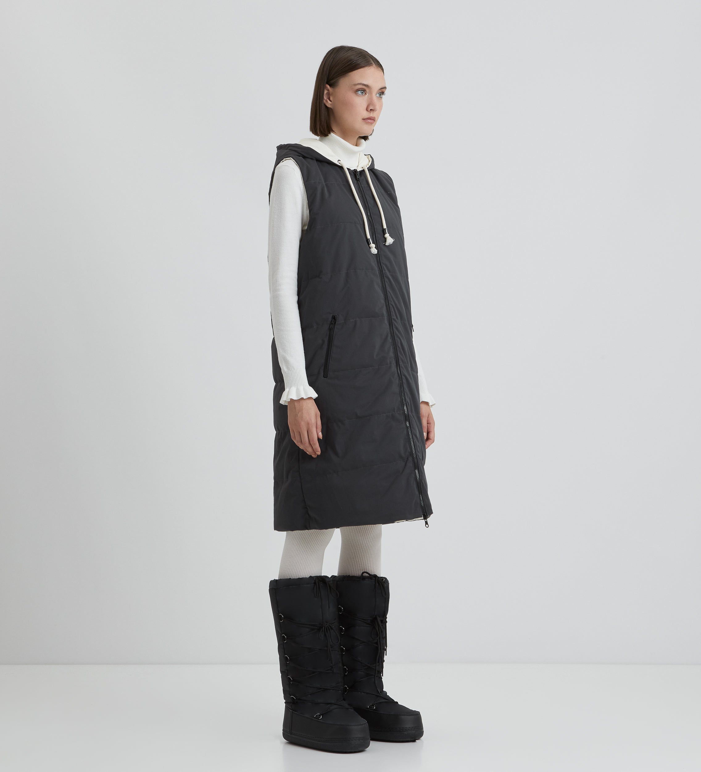 Hooded padded vest