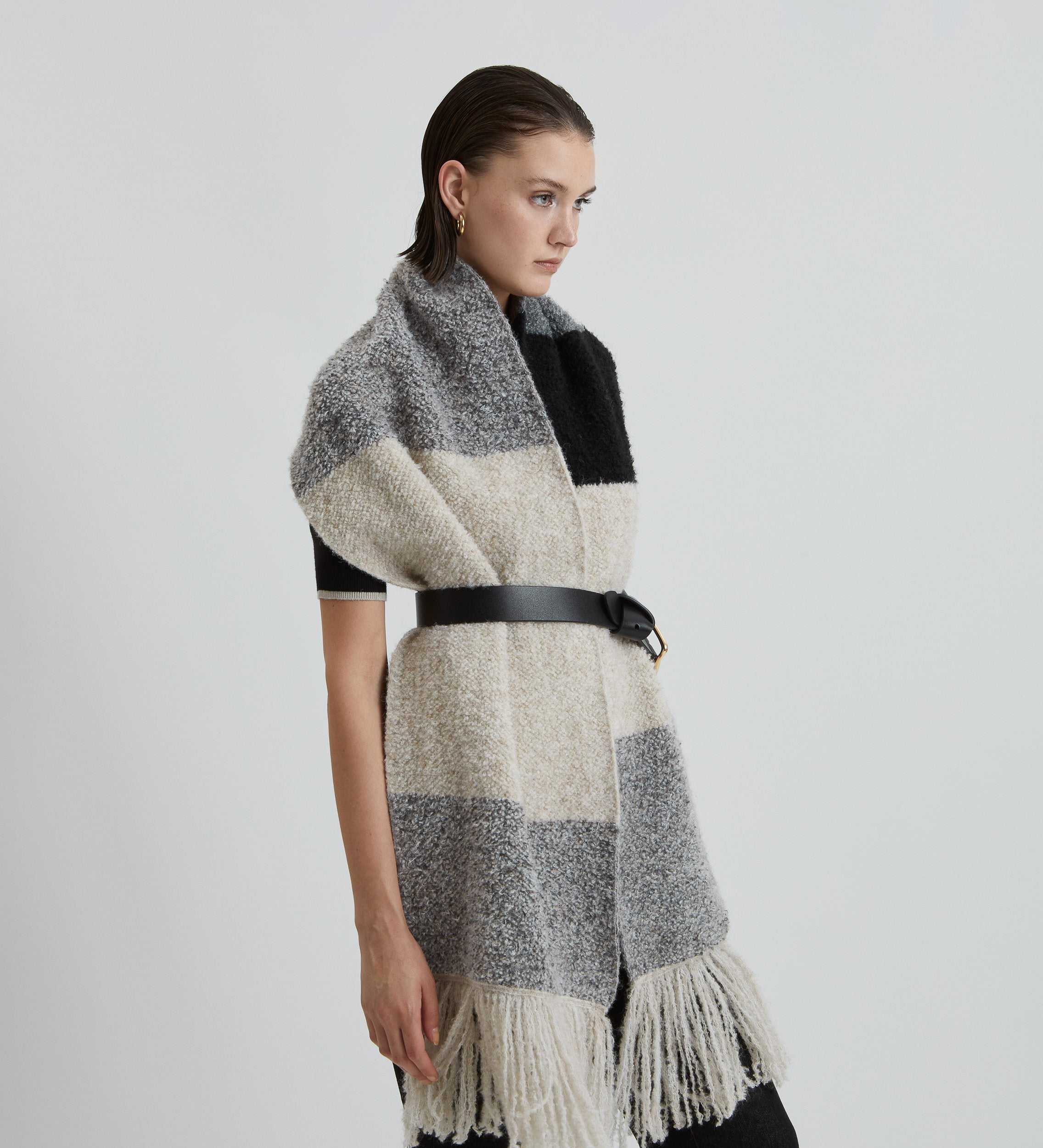 Knitted texture scarf