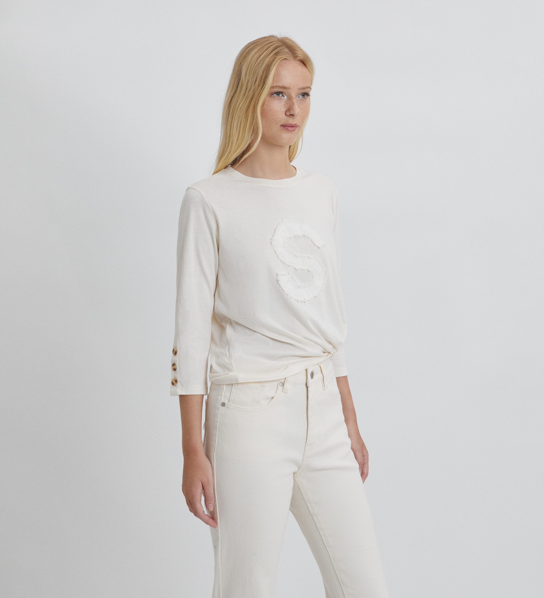 Front embroidered T-shirt