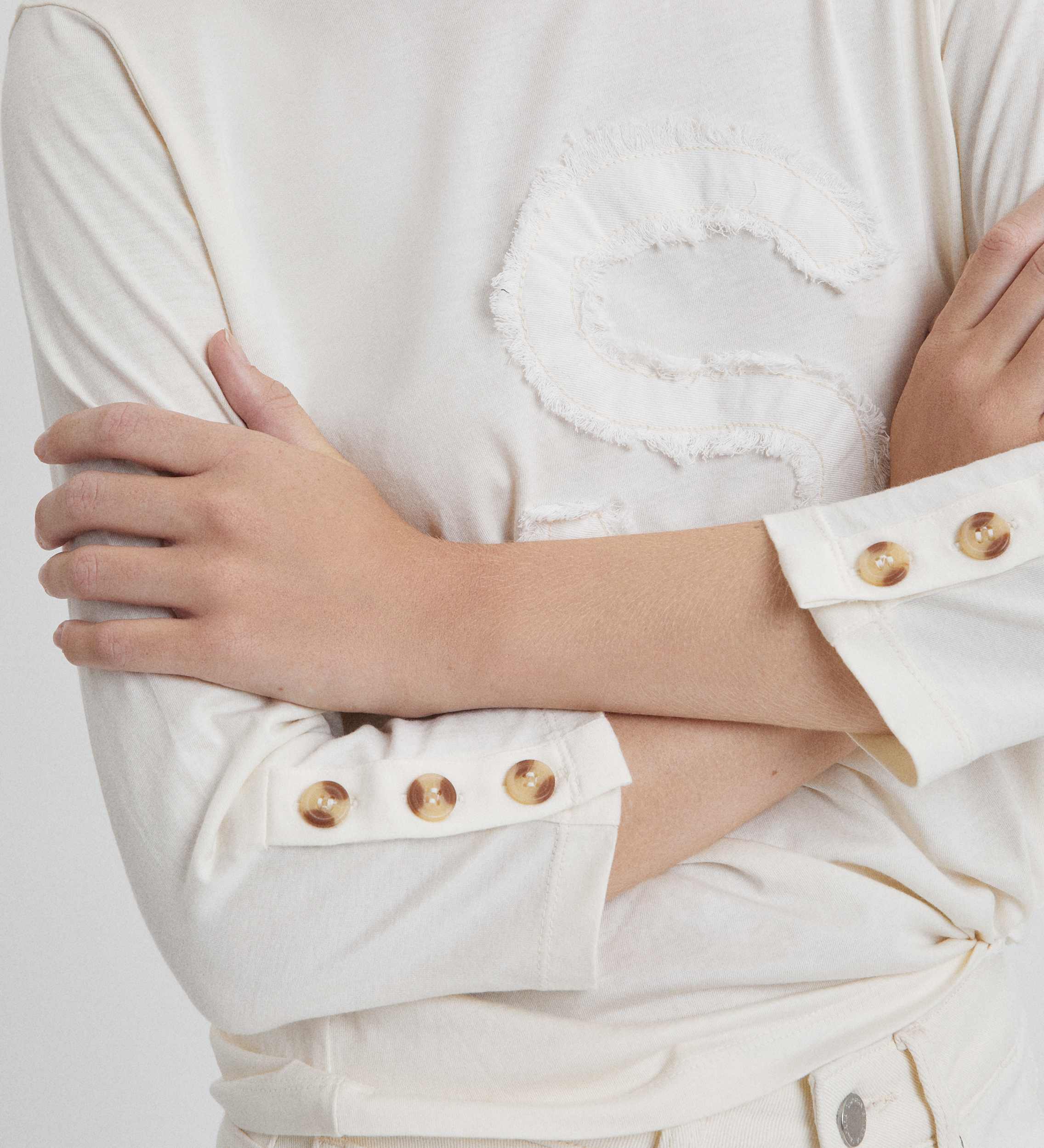 Front embroidered T-shirt