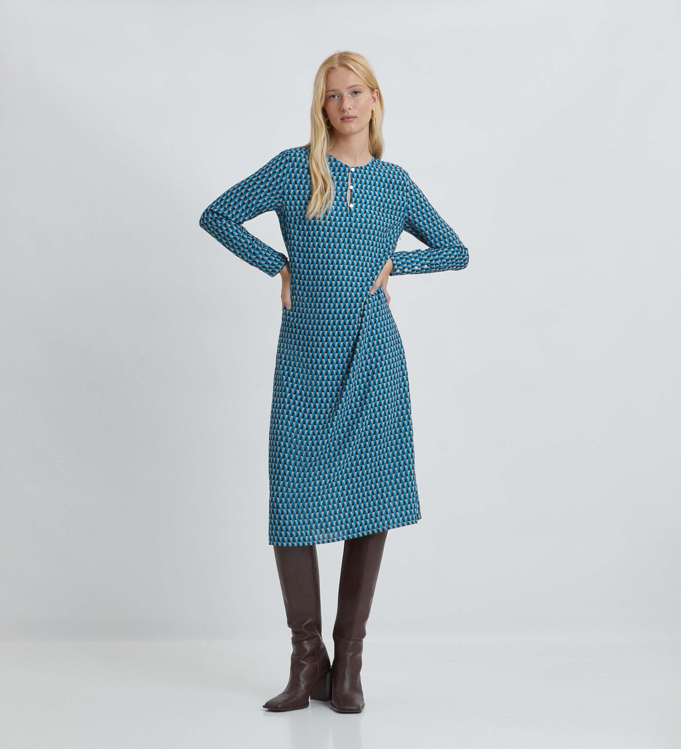Geometric print dress