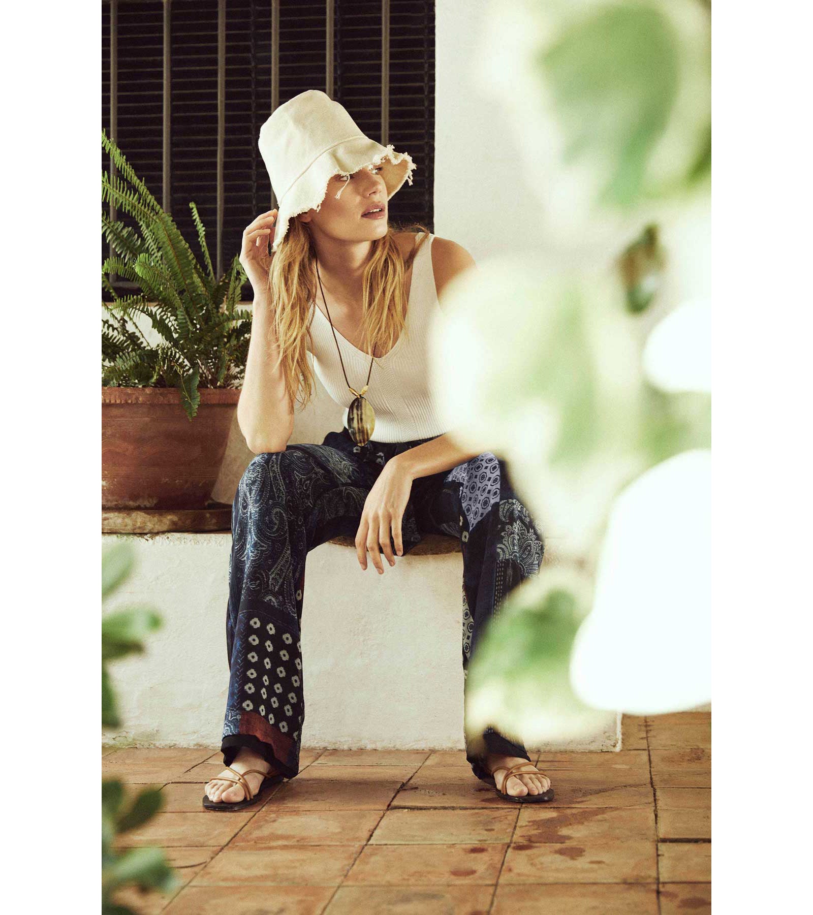 Pantalón fluido patcwhork