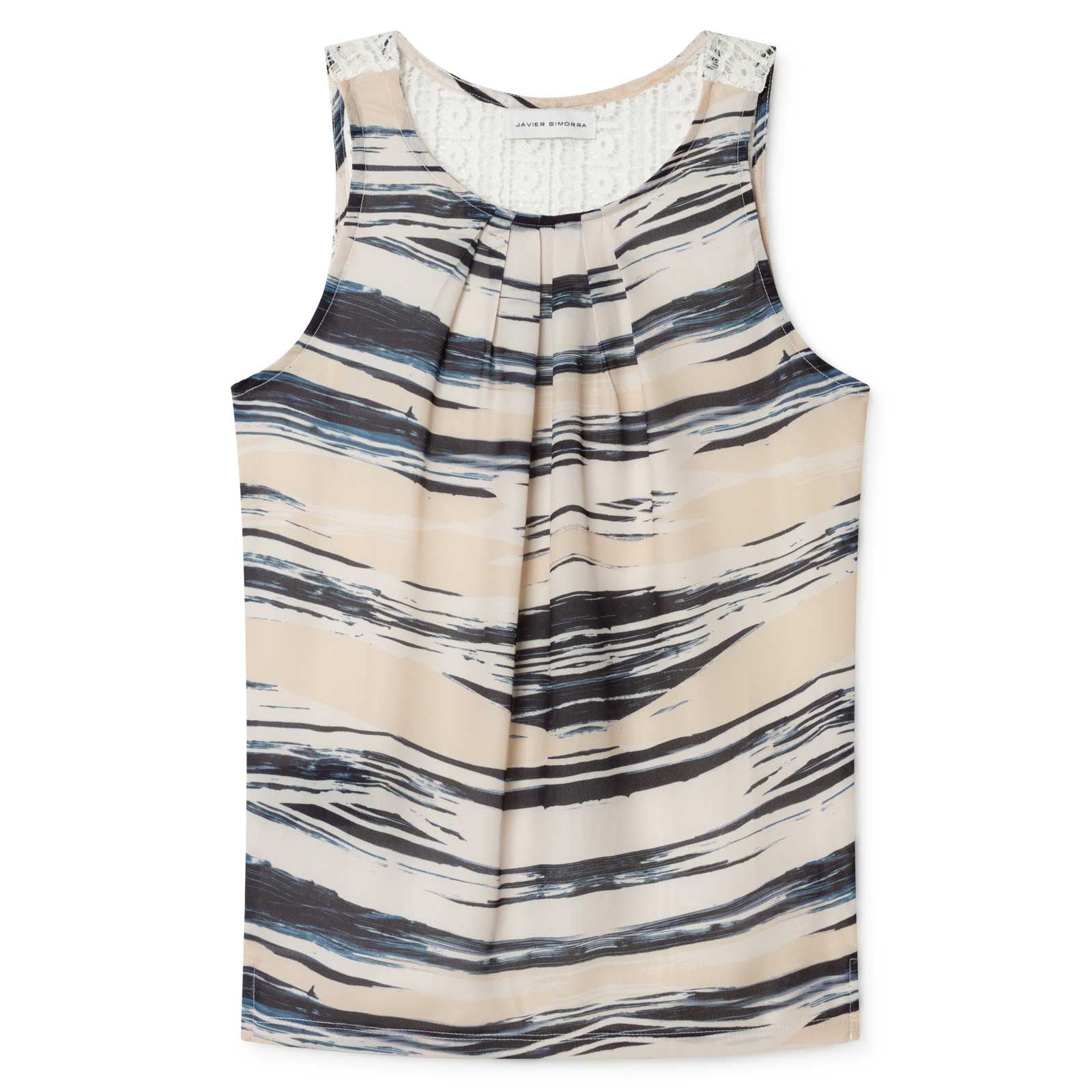 Tie-dye guipure top