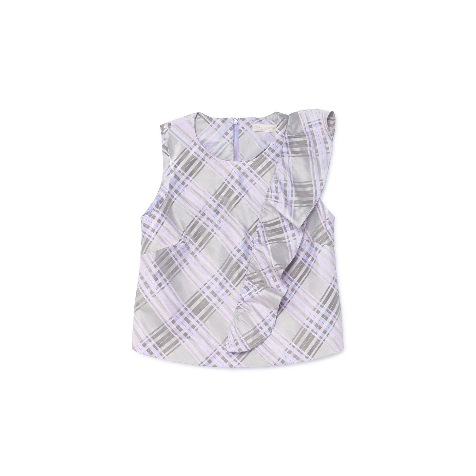Jacquard top with ruffle