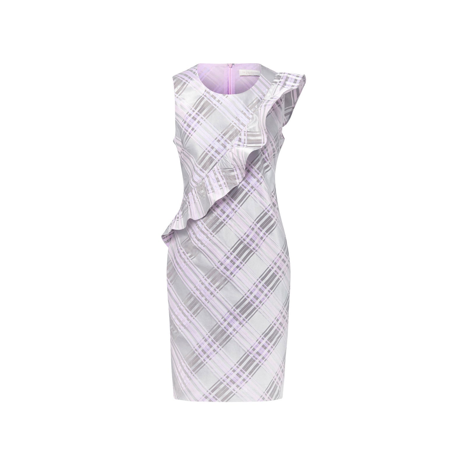 Jacquard dress with flounce