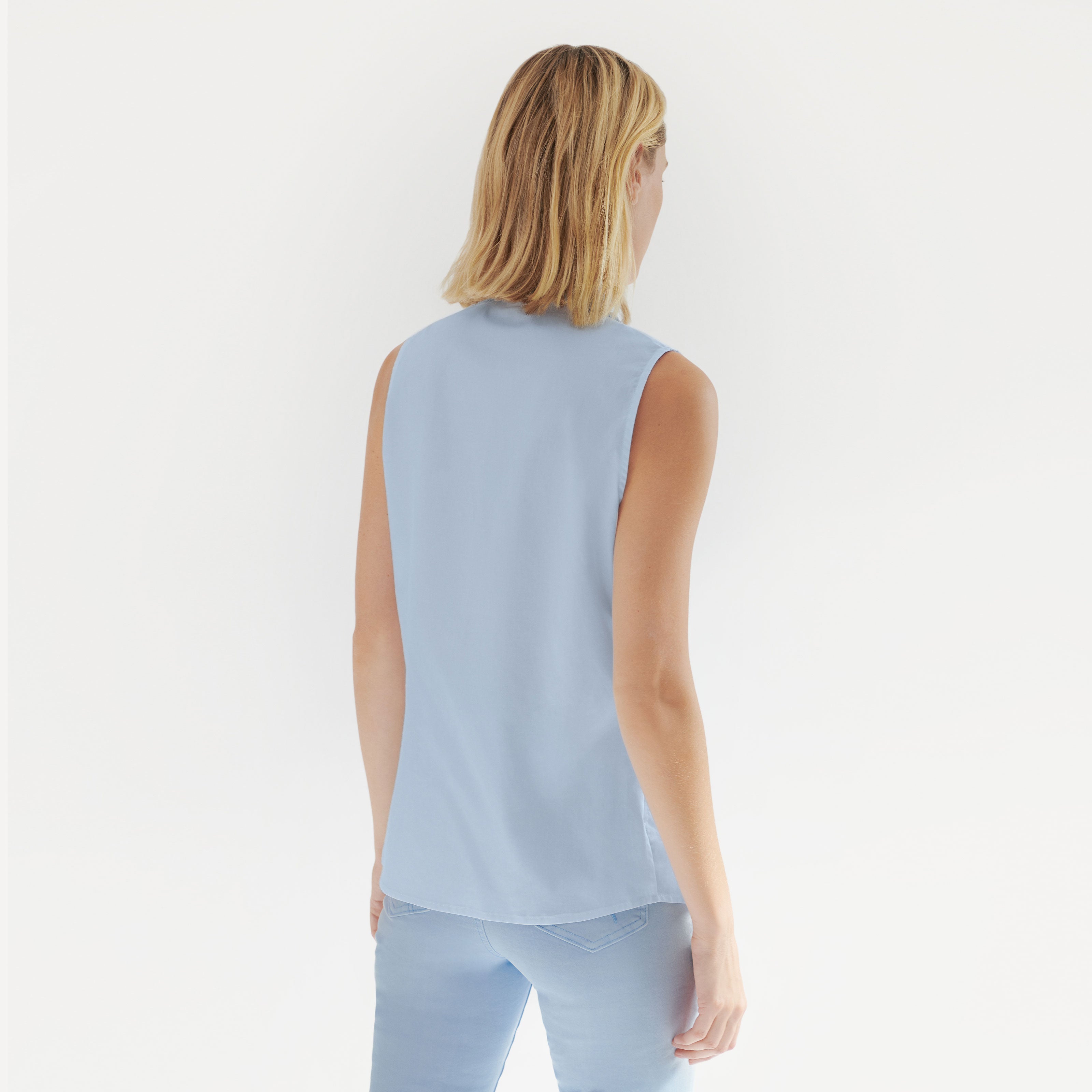 Chemise en coton col brodé