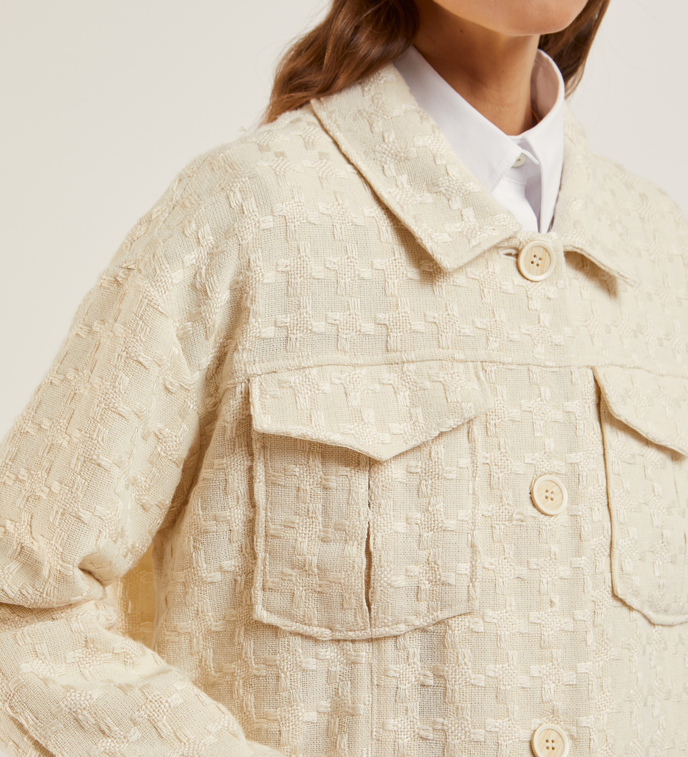 Cazadora tejido fantasía