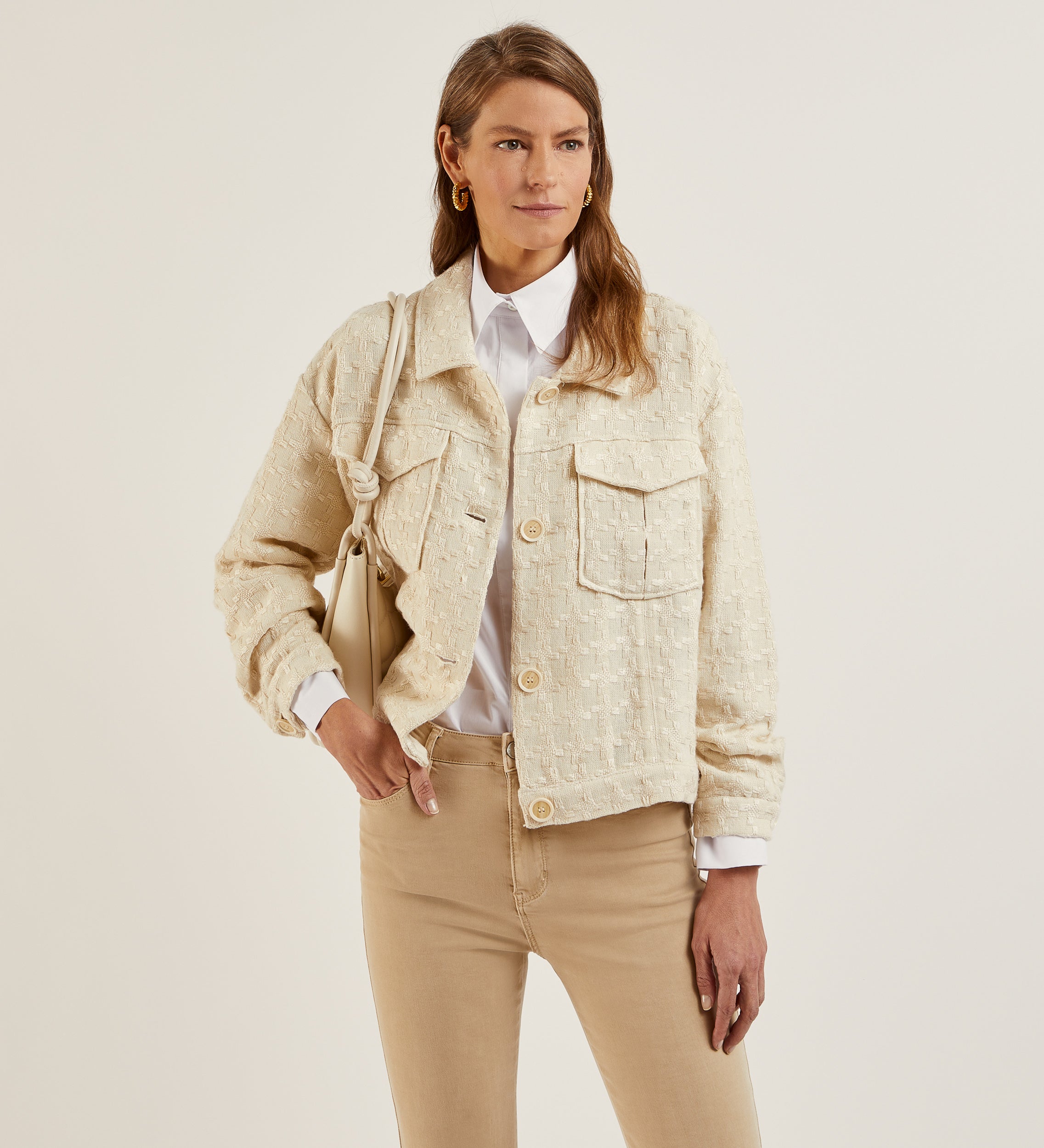 Cazadora tejido fantasía