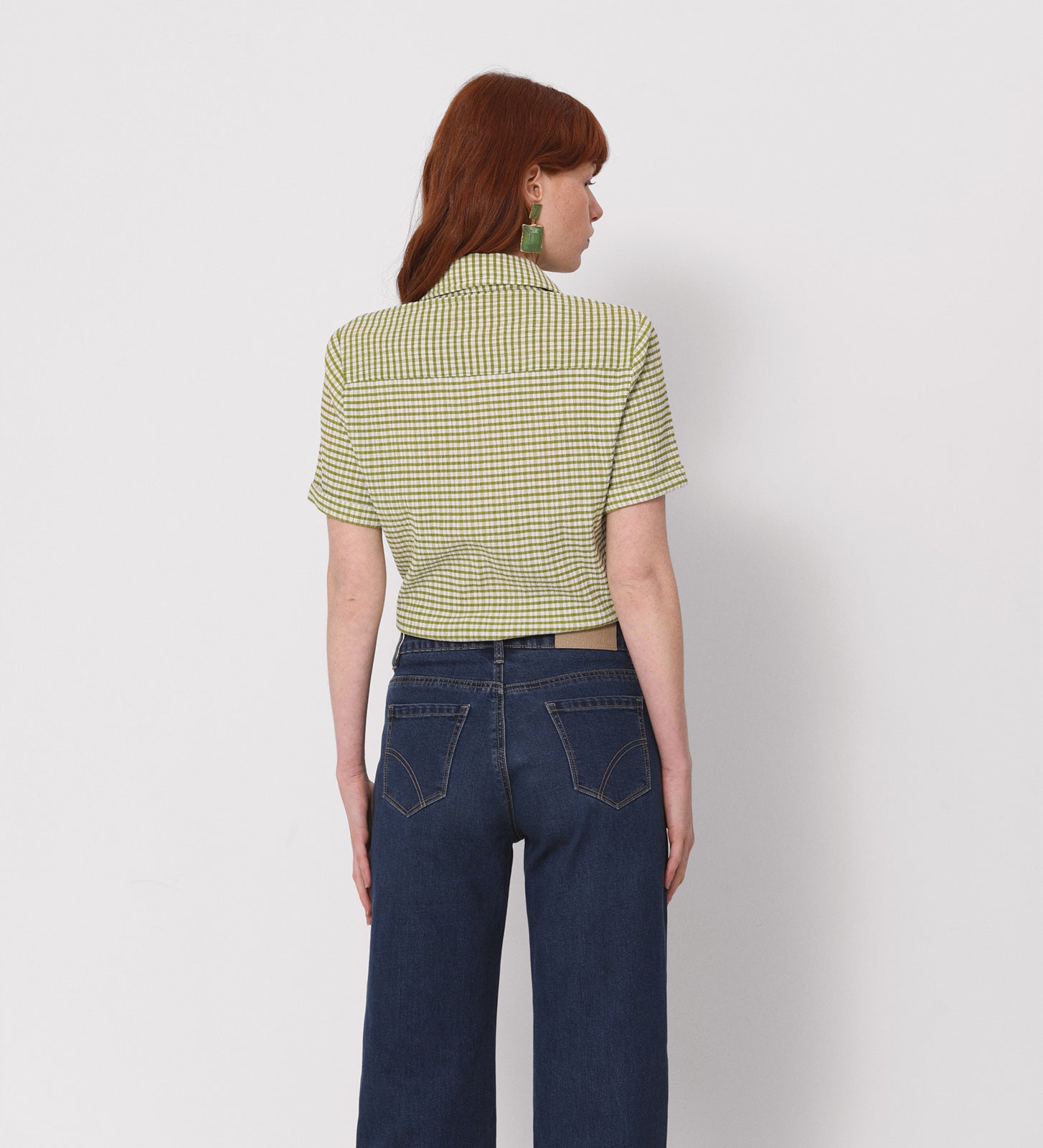 Top carreaux vichy avec nœud