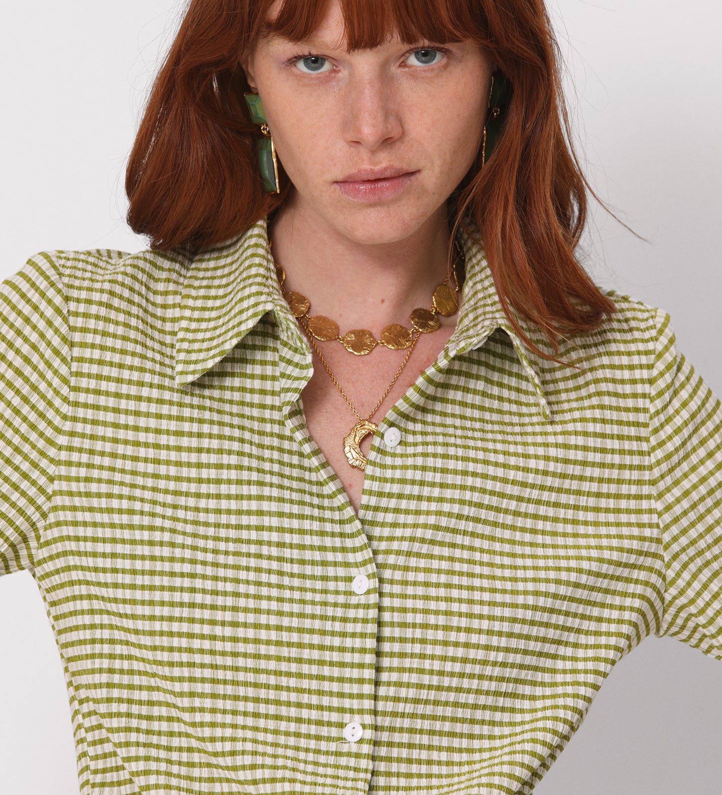 Top carreaux vichy avec nœud