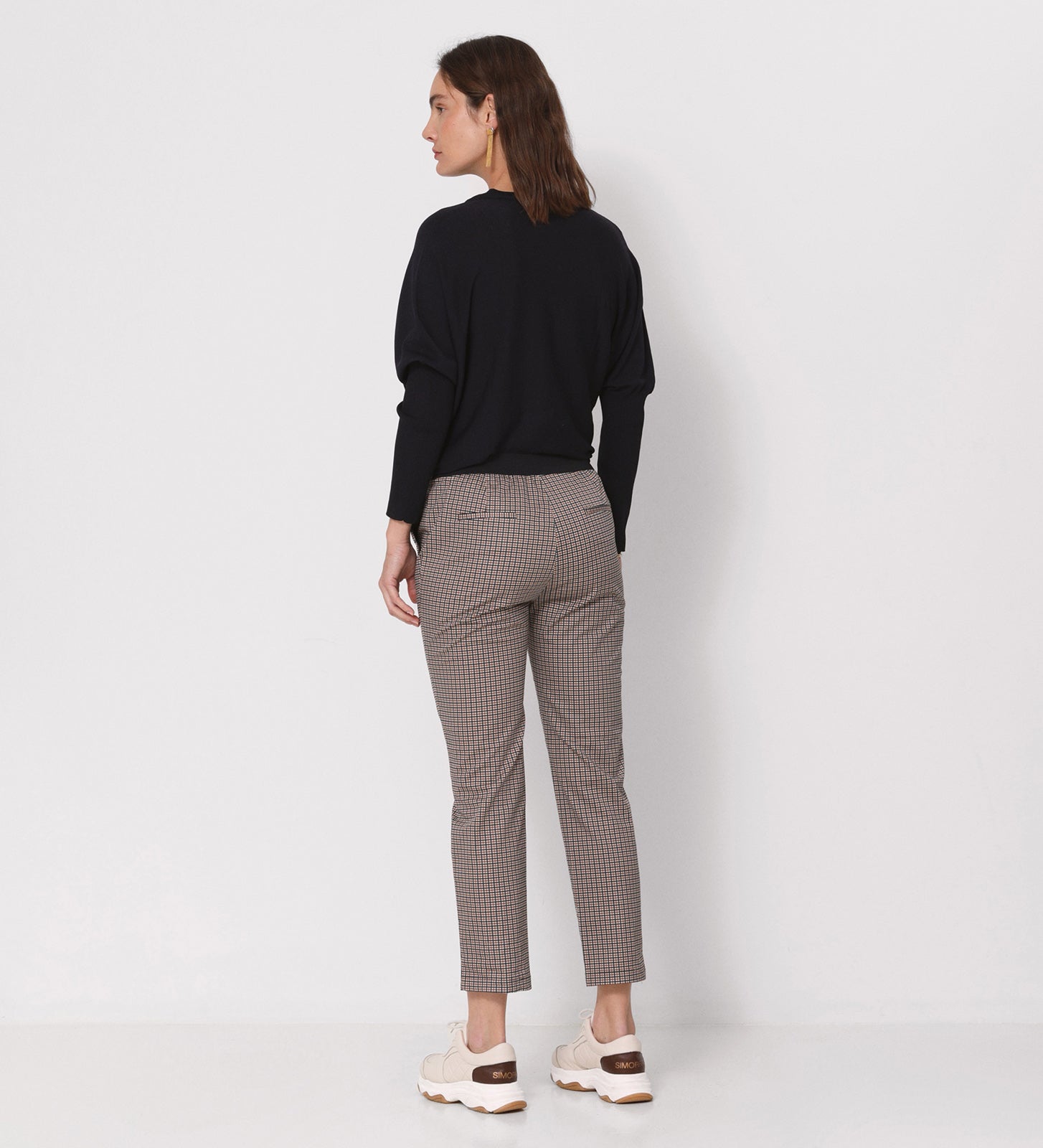 Pantalon droit en caoutchouc