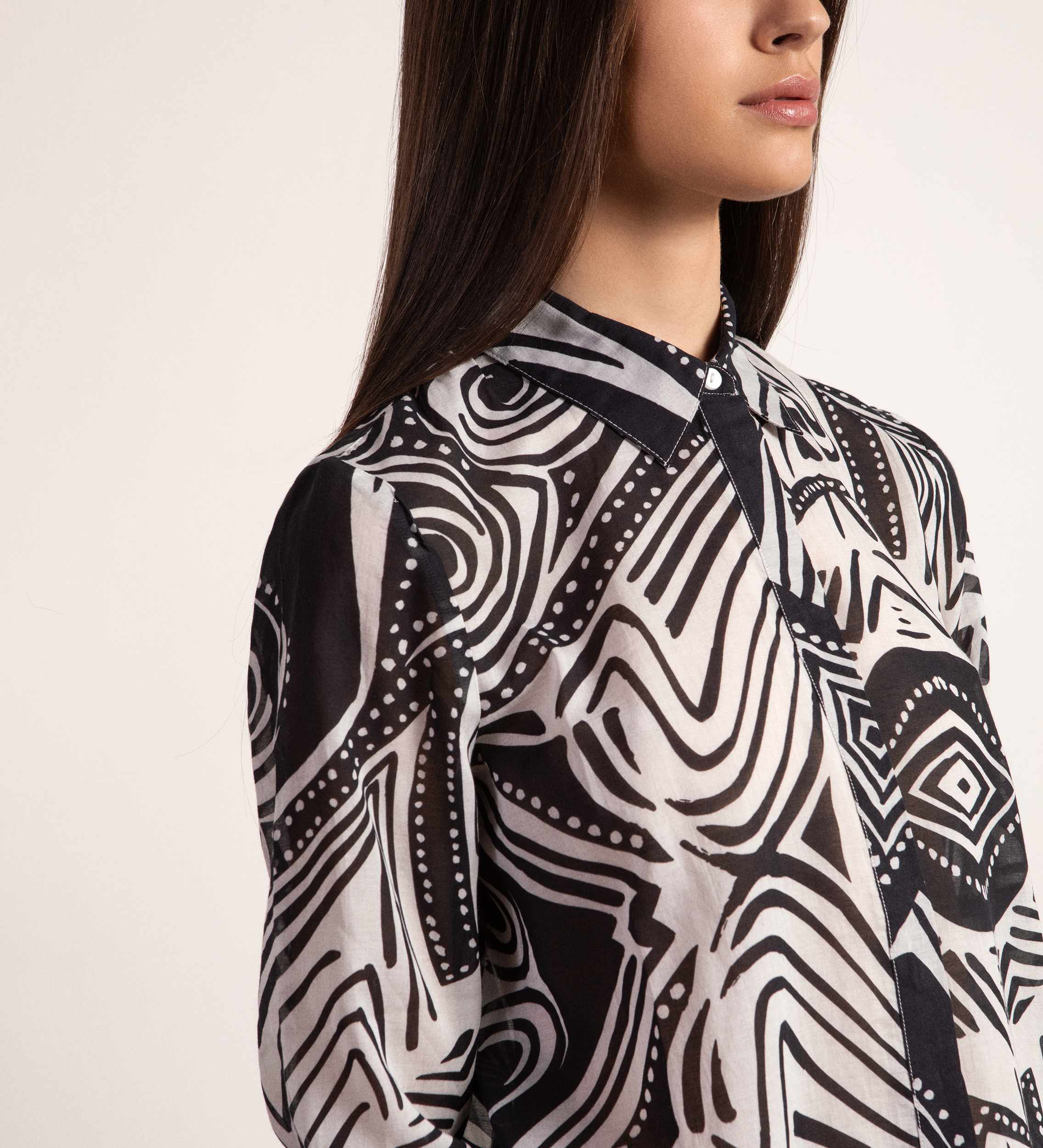 Straight cotton shirt