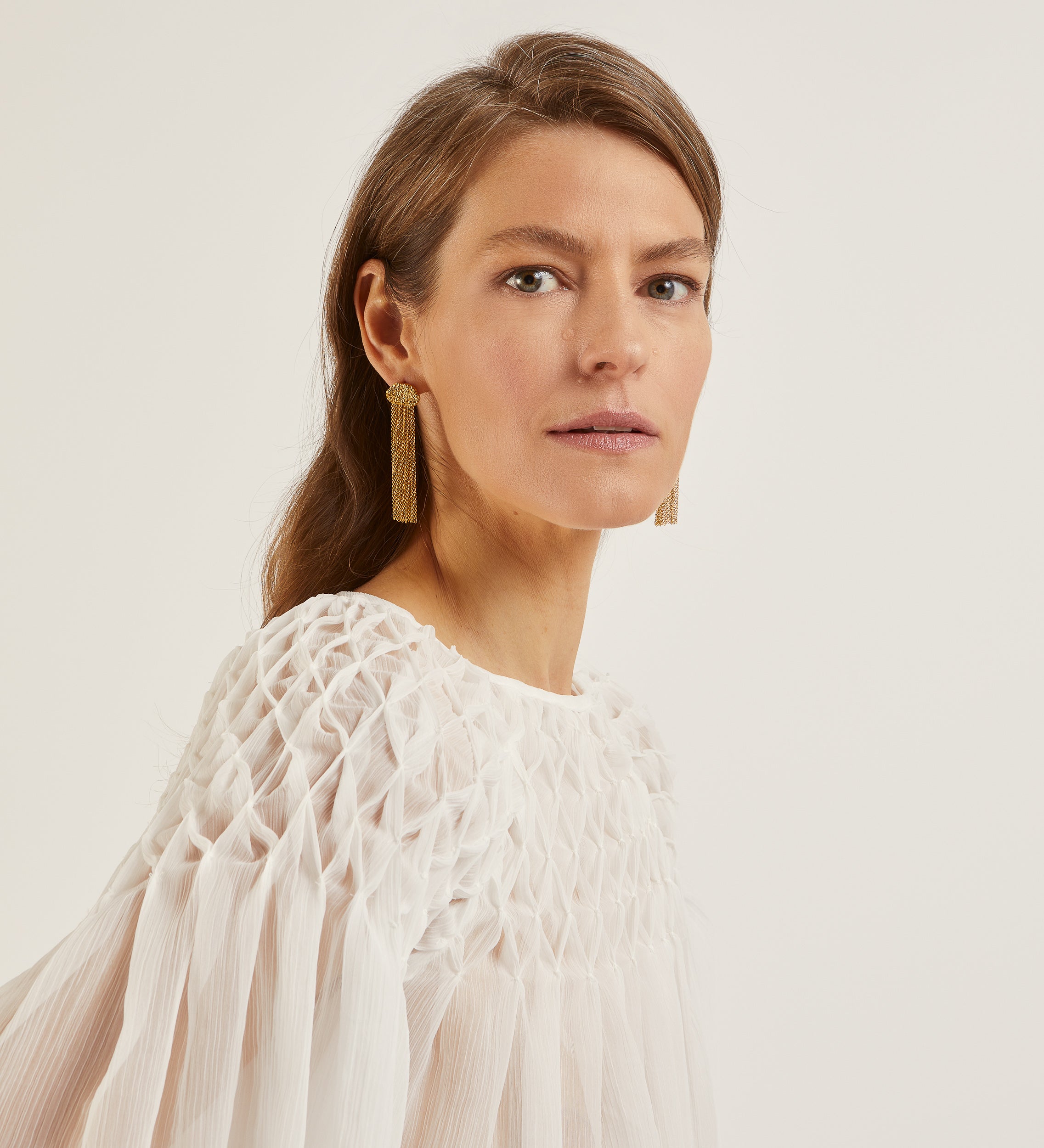 Blouse en maille smockée