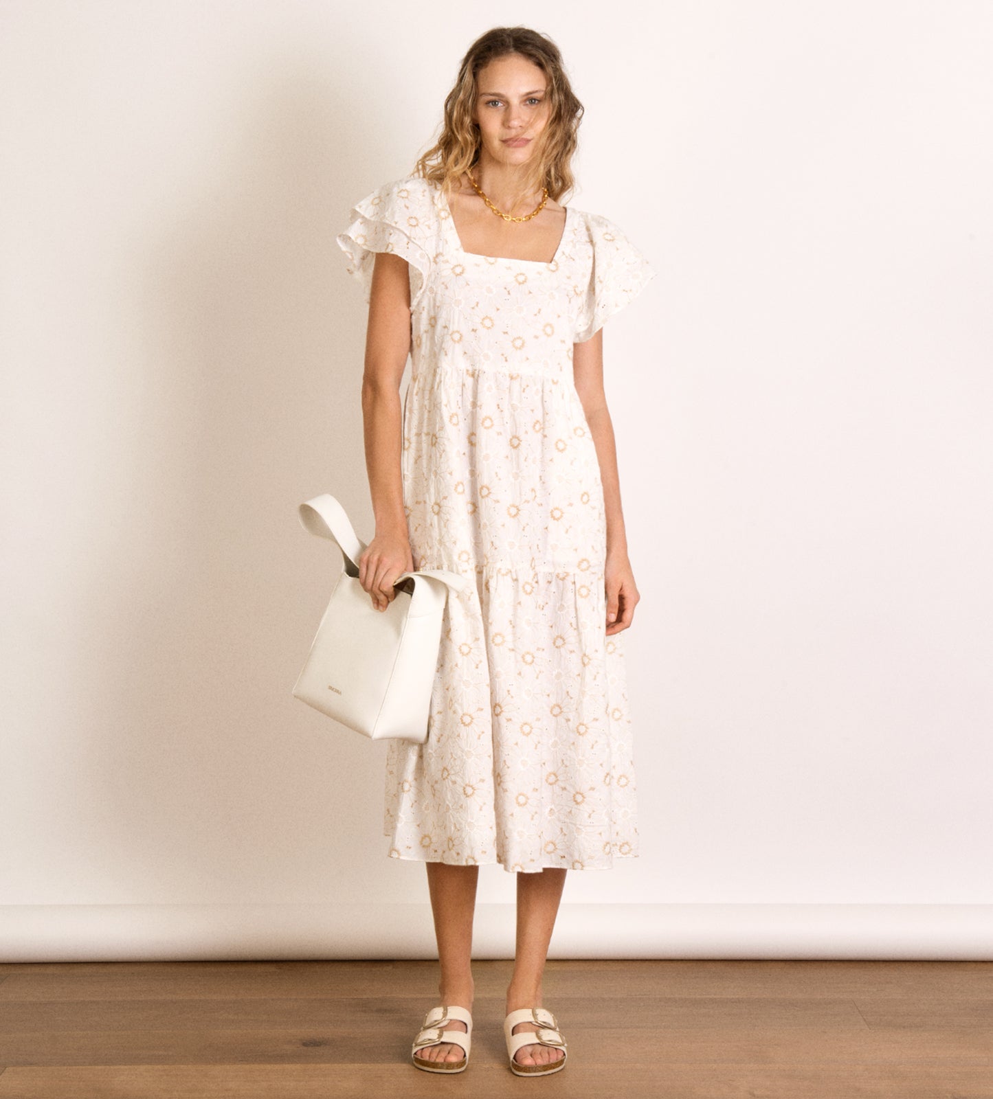 Vestido largo bordado