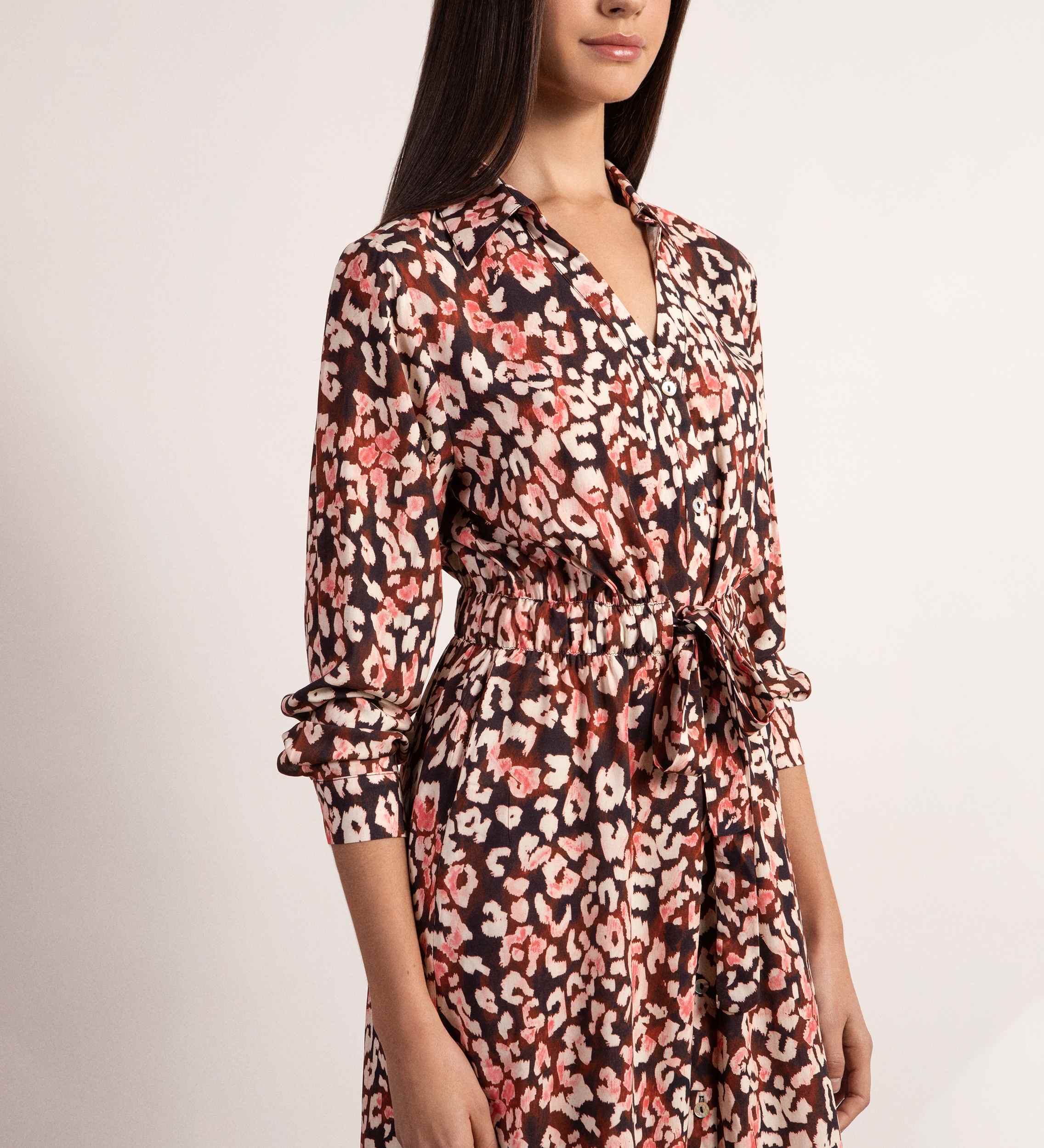 Vestido camisero estampado