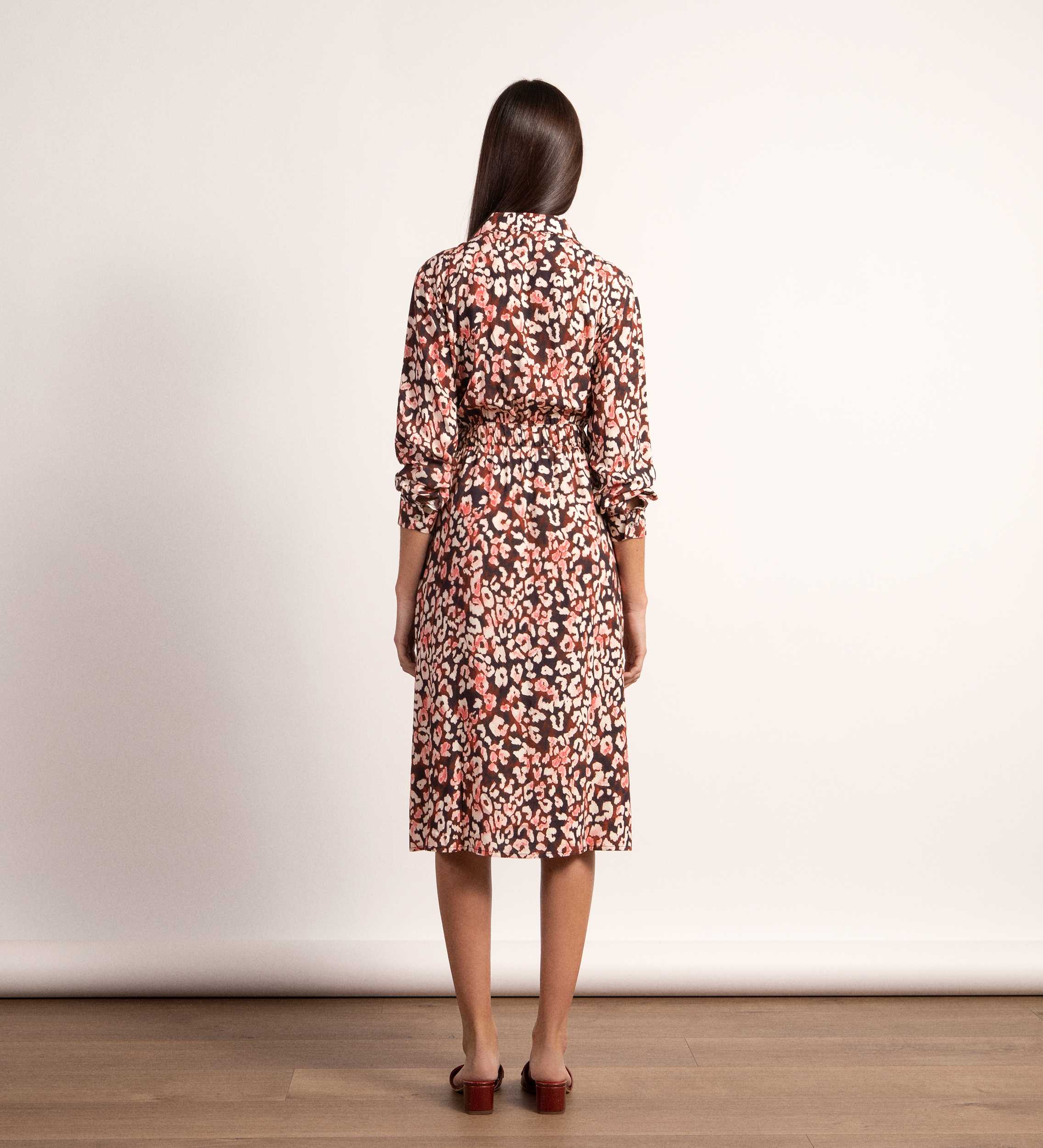 Vestido camisero estampado