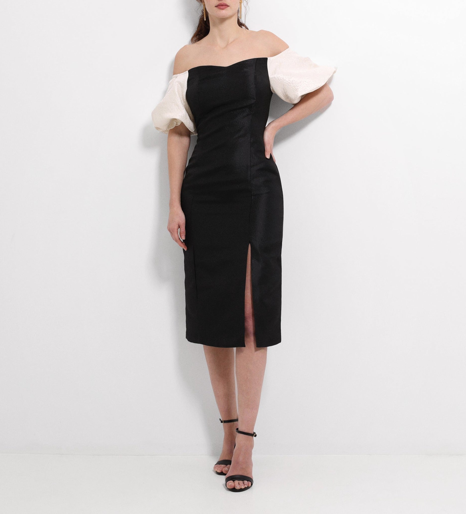 Jacquard pencil dress