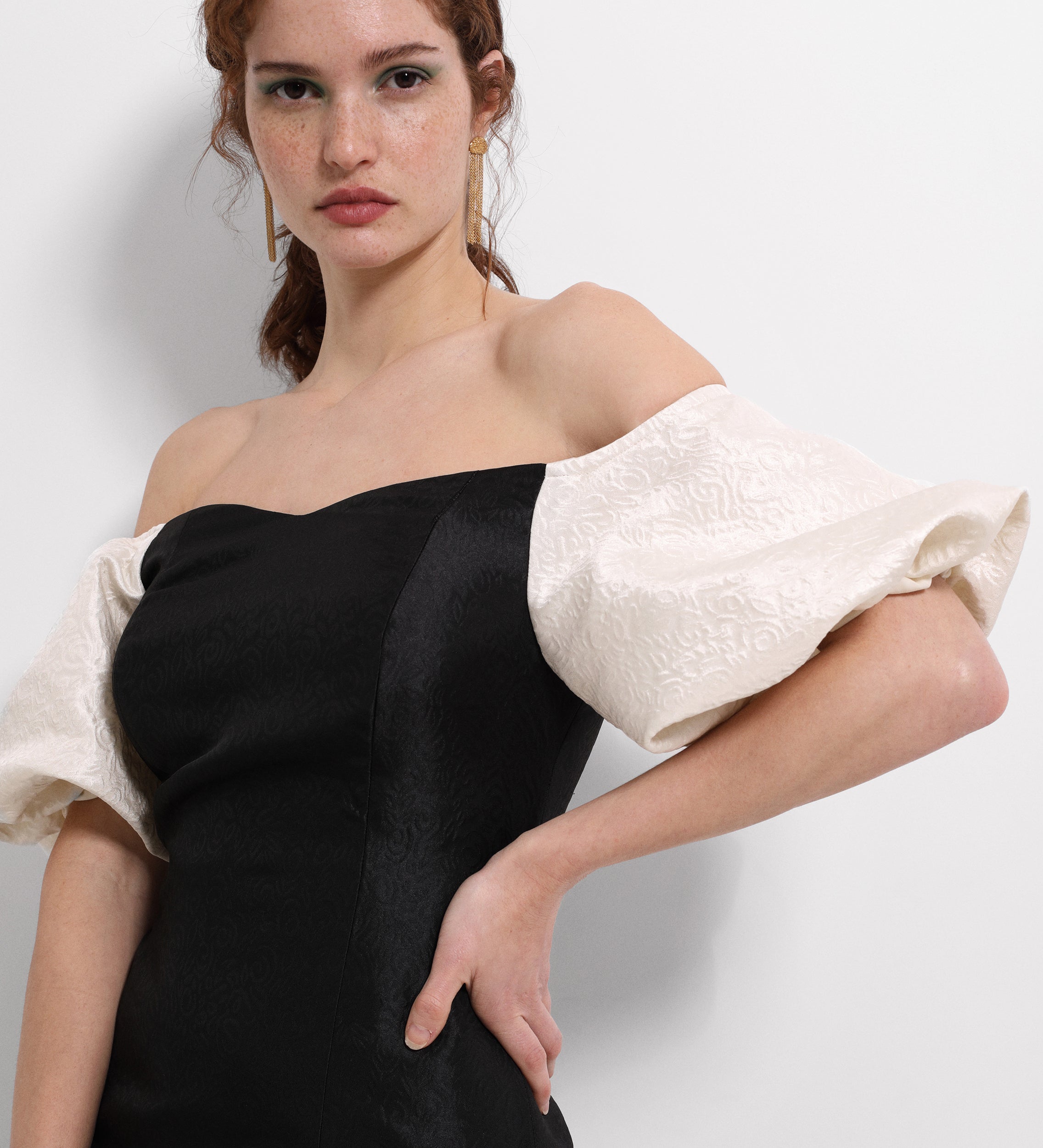 Jacquard pencil dress