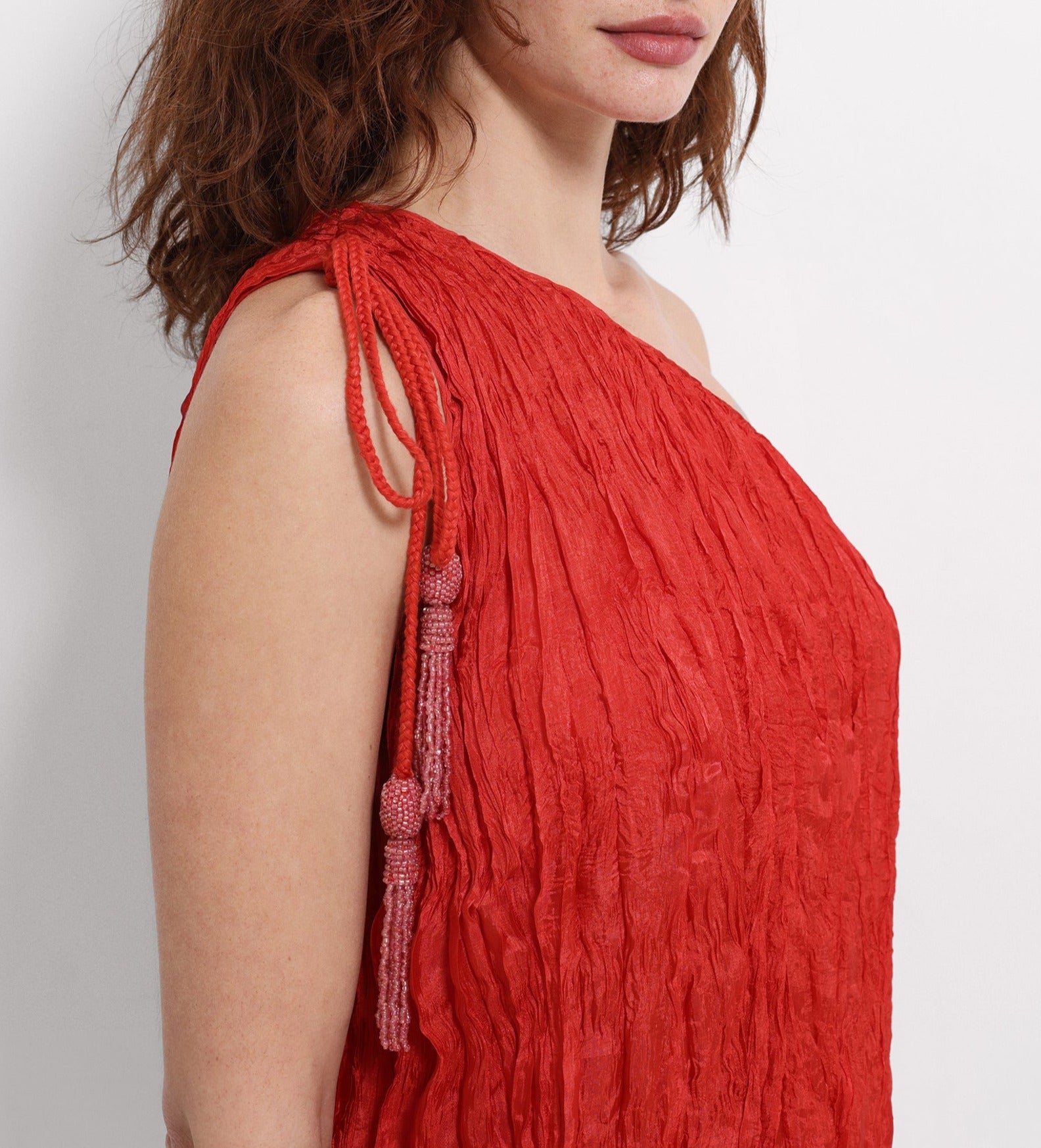 Top asymétrique plissé manuel