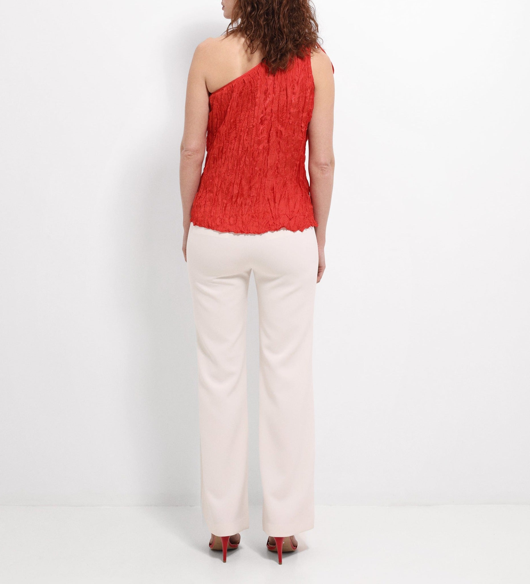 Top asymétrique plissé manuel