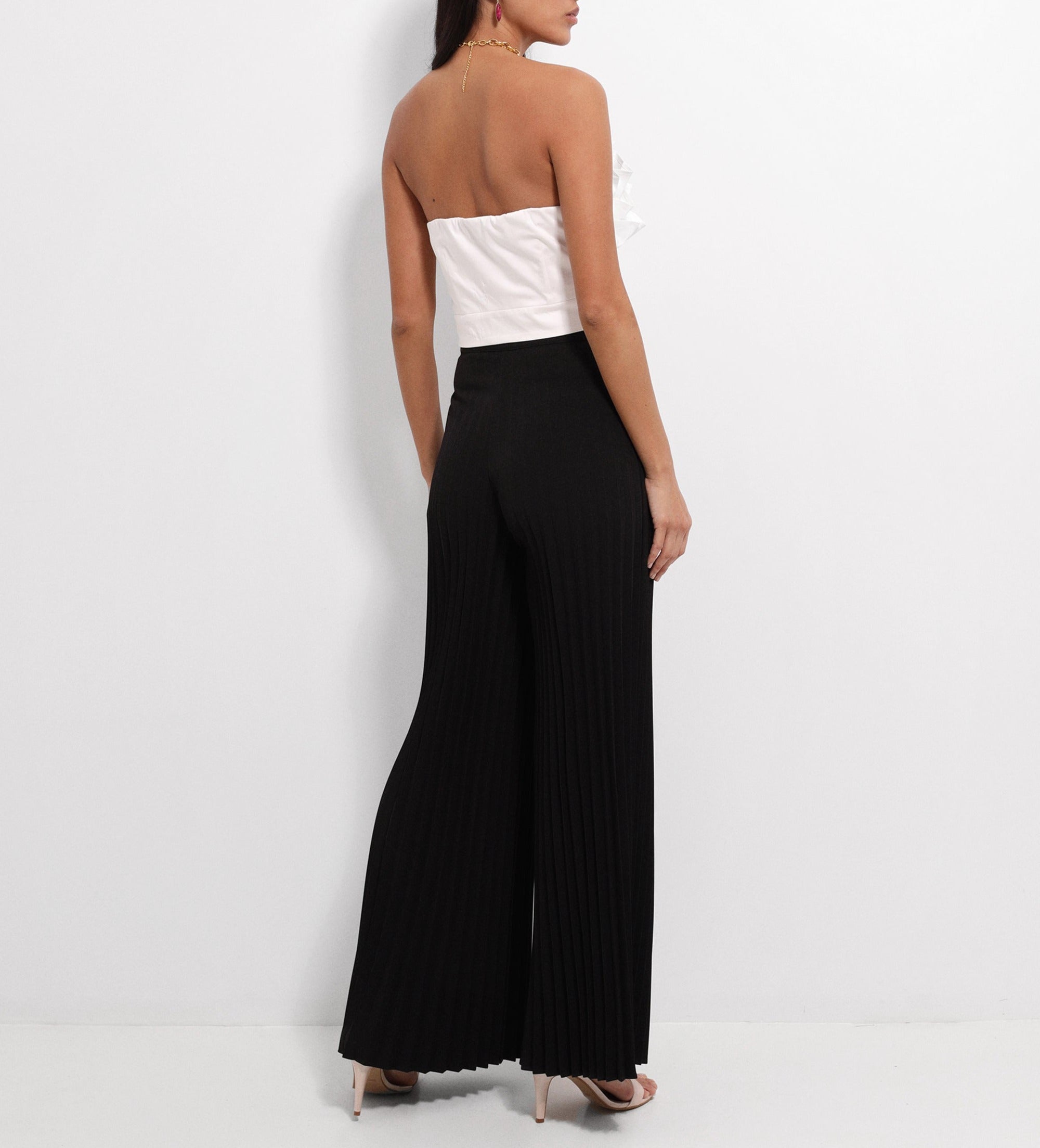 Pantalón crepé plisado