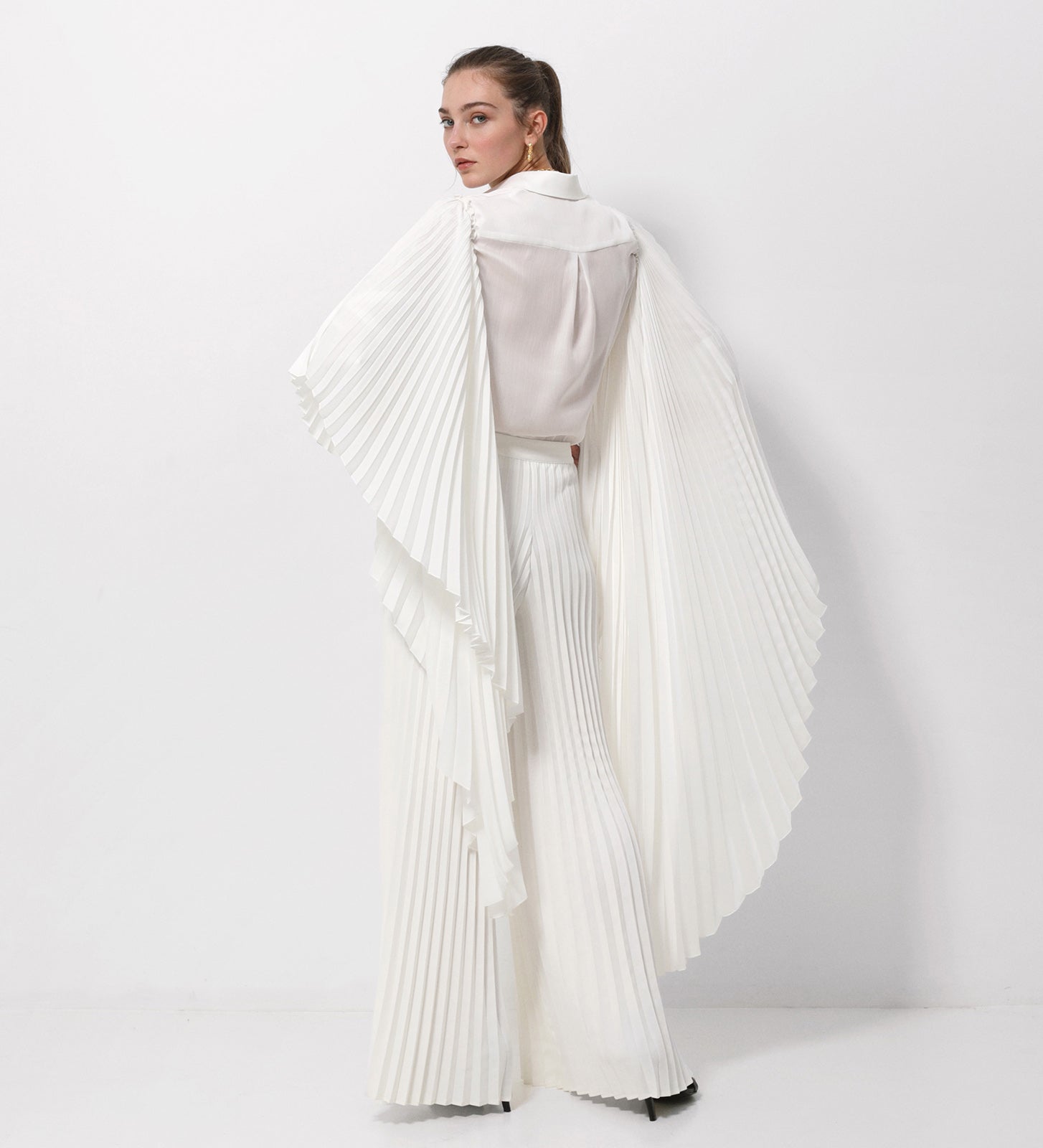 Pantalón crepé plisado
