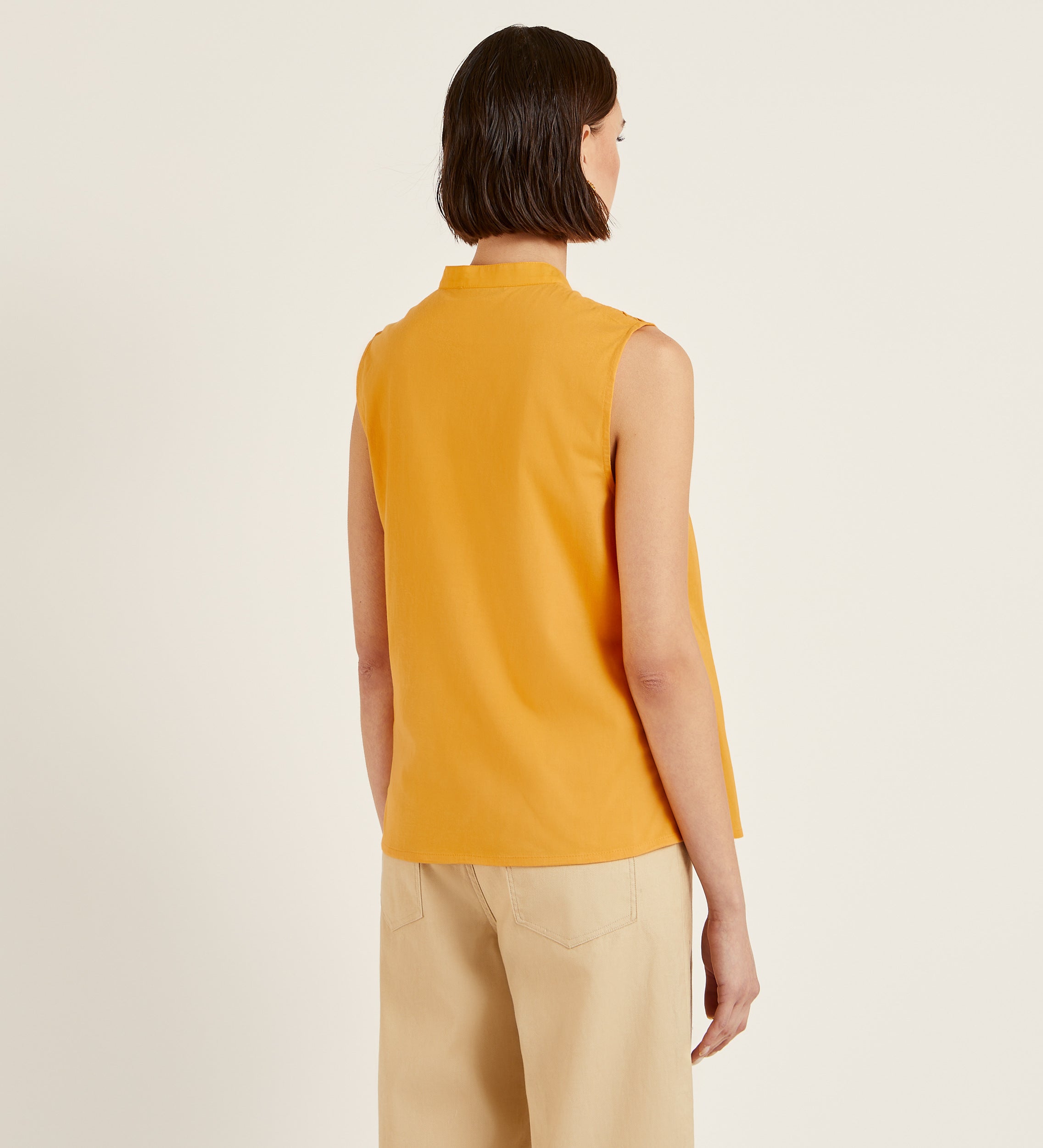 Pleated yoke top