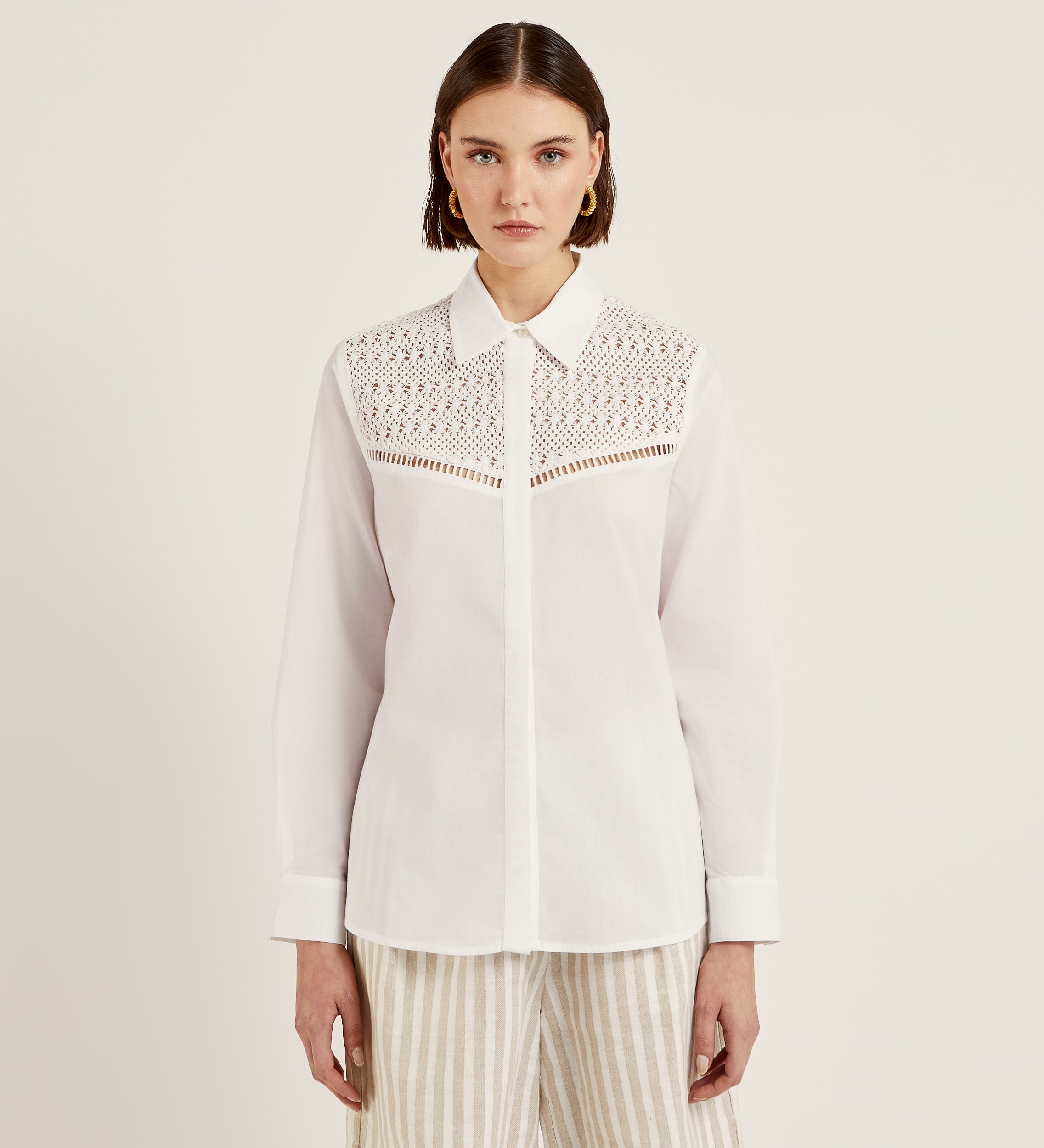 Crochet cotton blouse