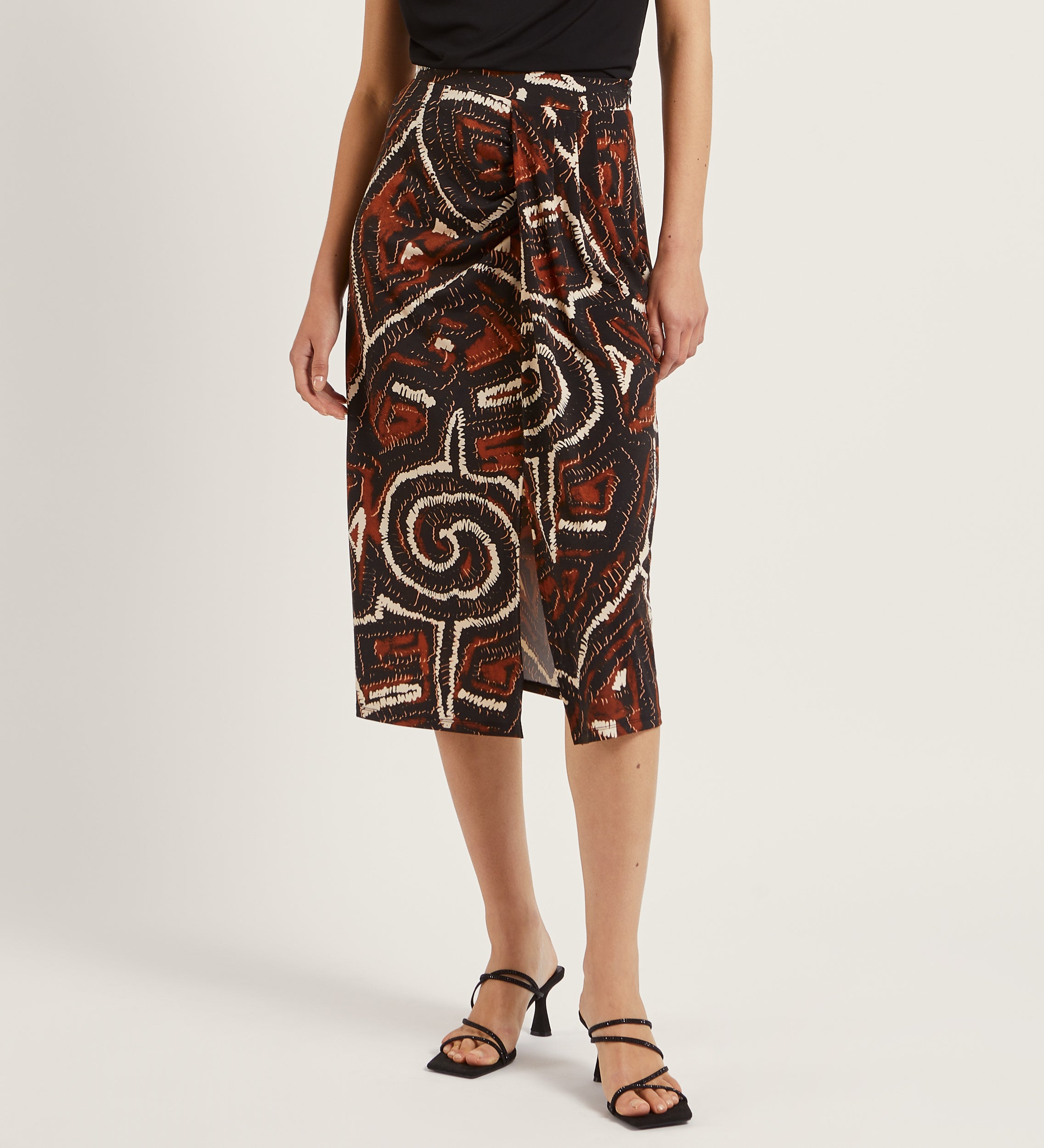 Printed knit skirt