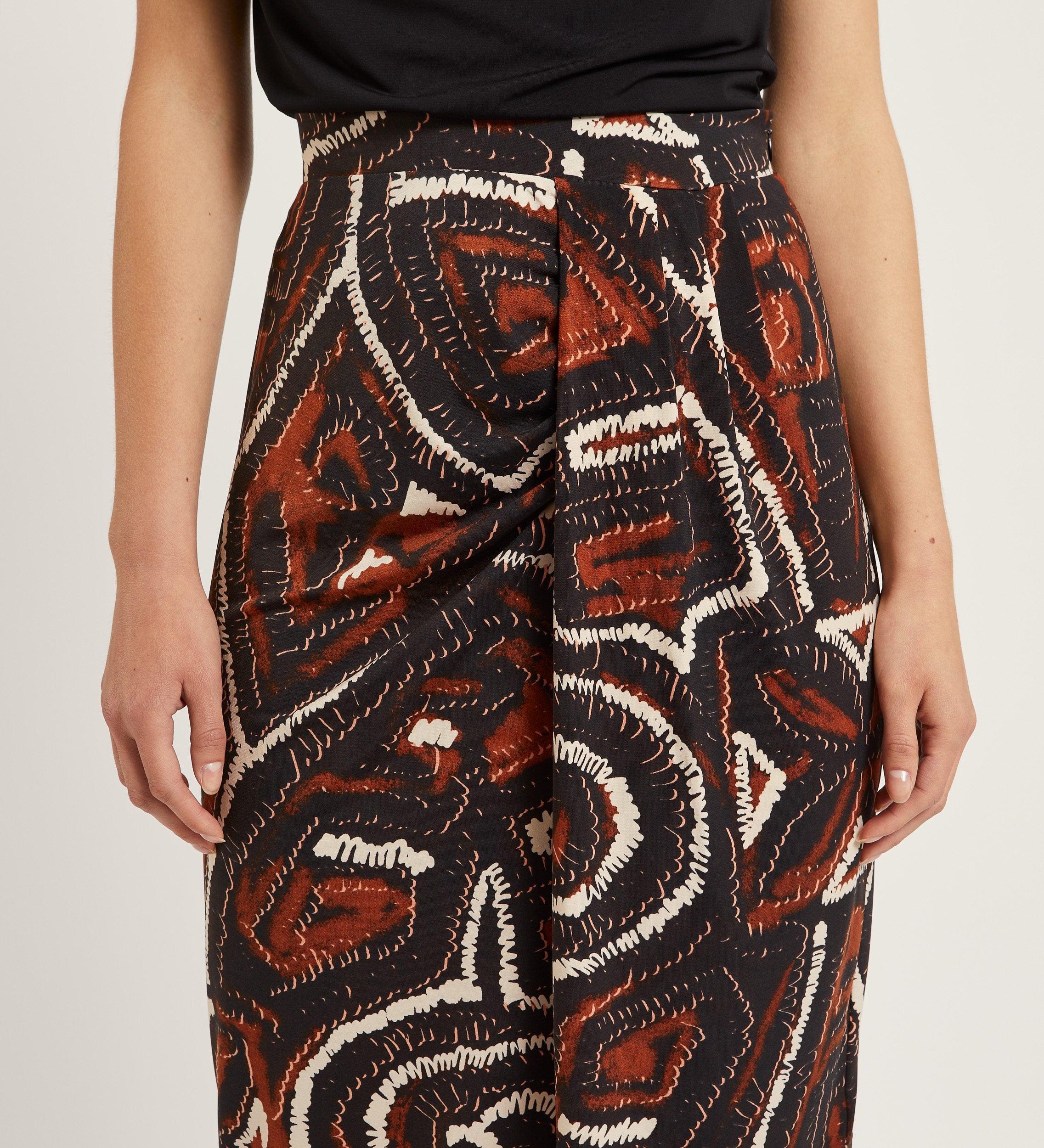 Printed knit skirt