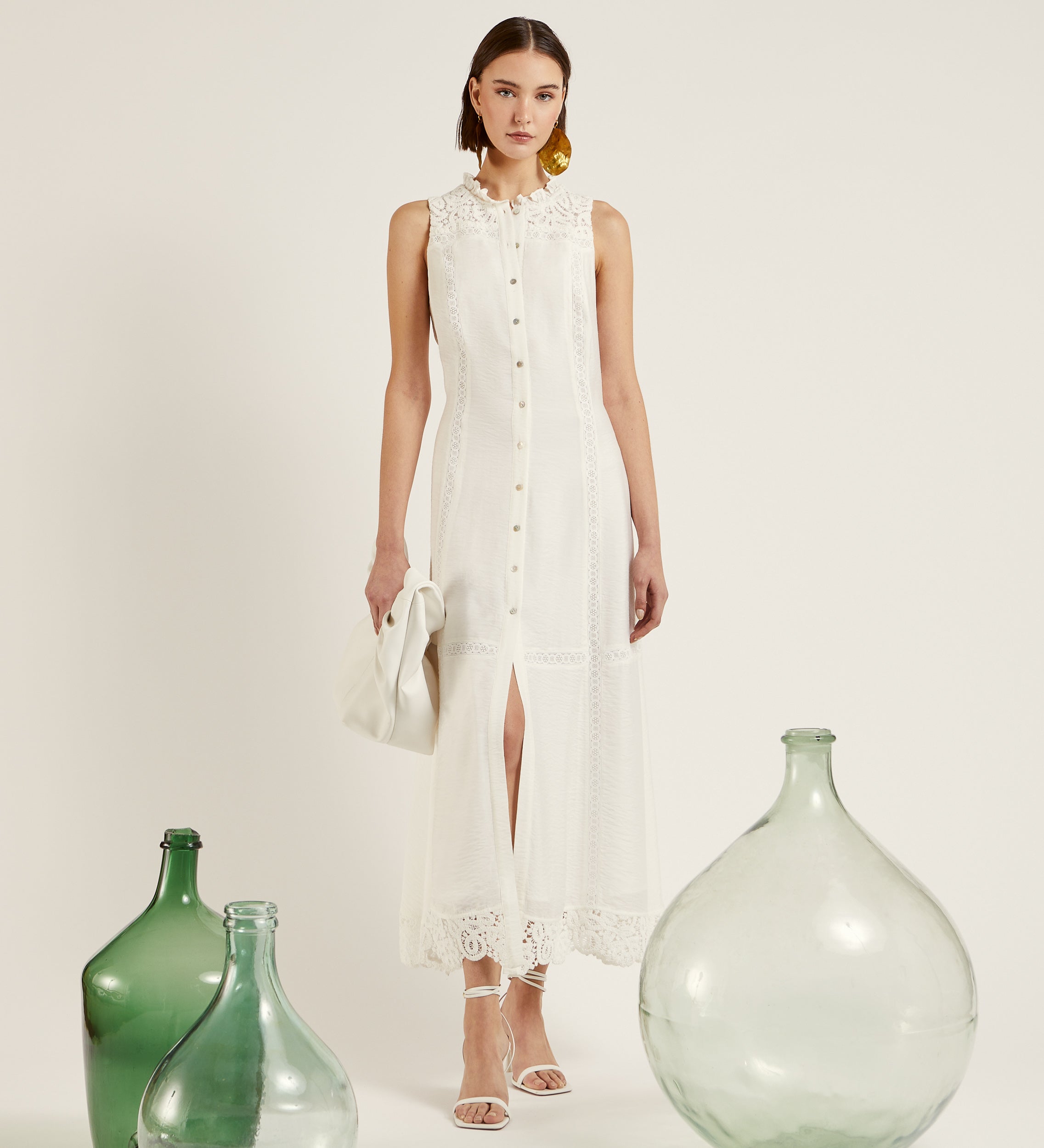Robe longue en soie