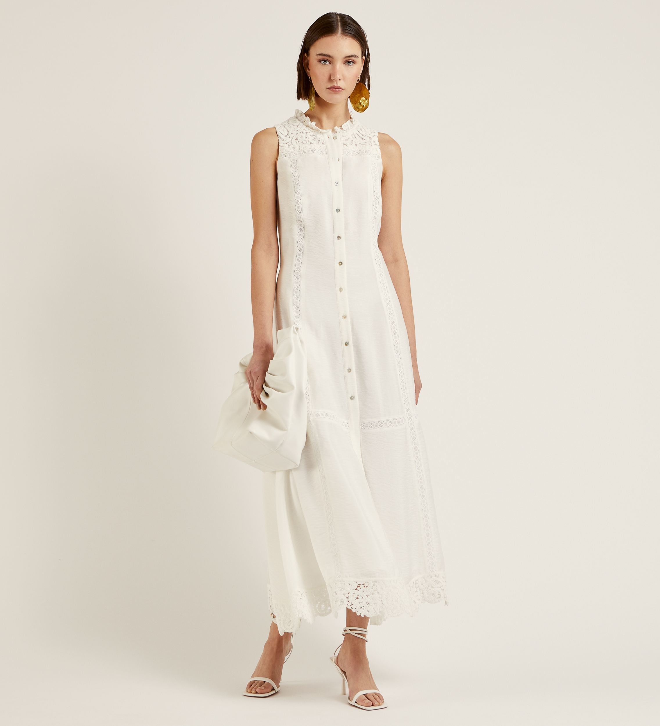 Robe longue en soie