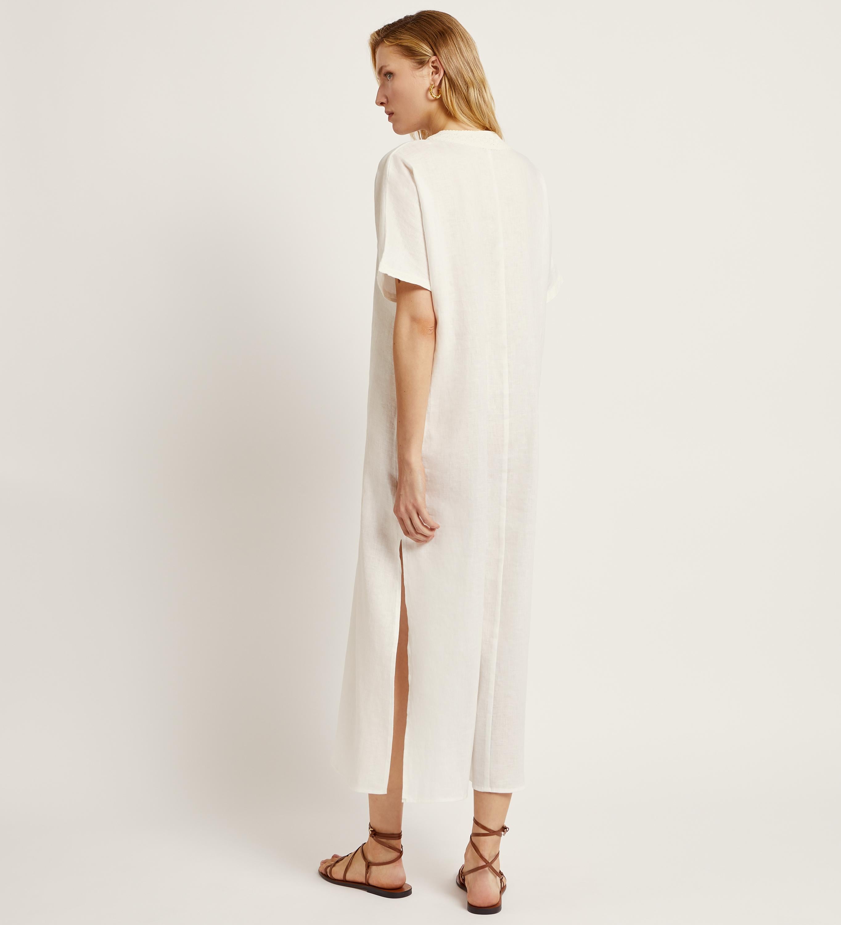Kaftan largo manga corta