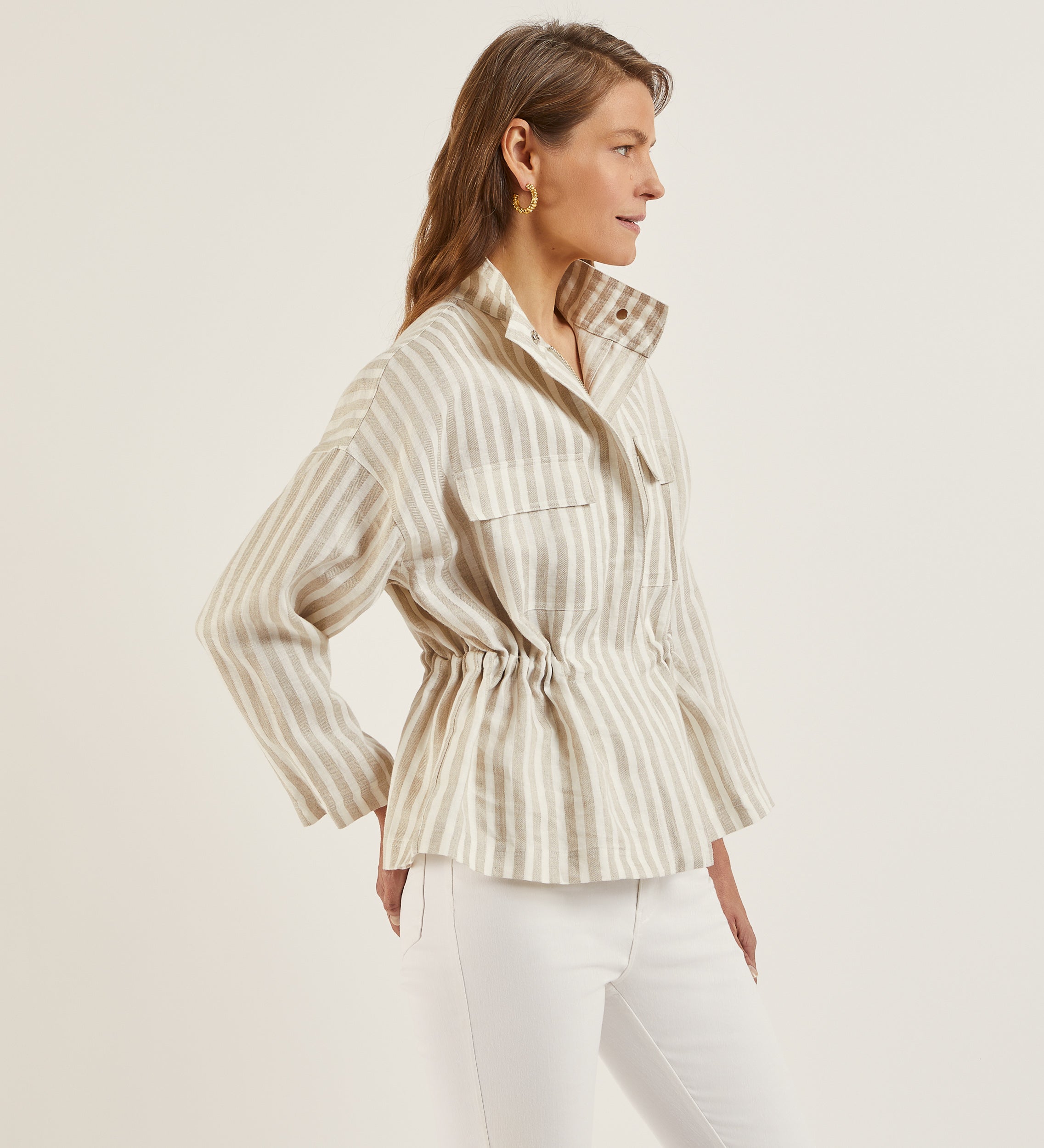 Oversized linen jacket