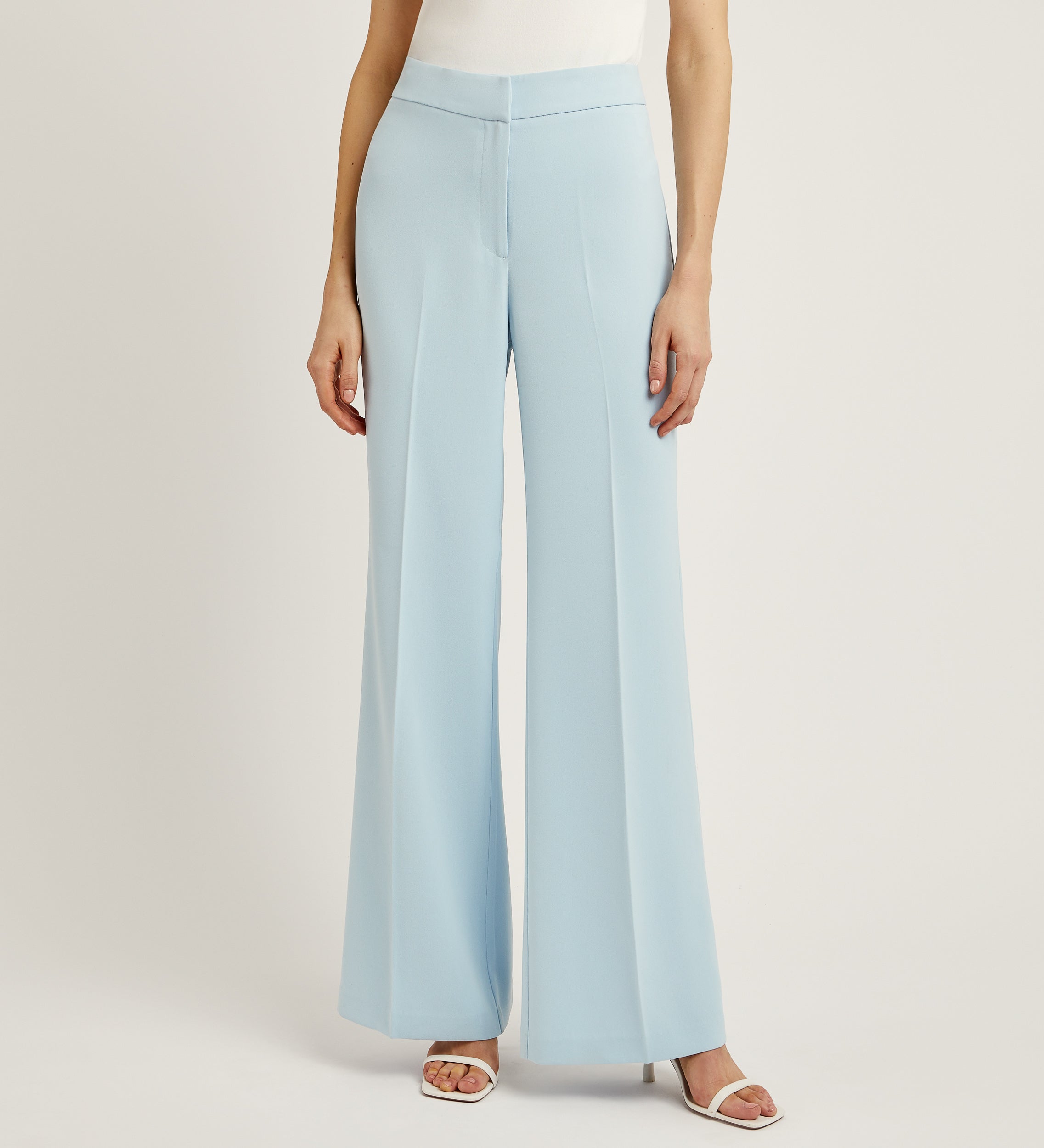 Wide crepe trousers