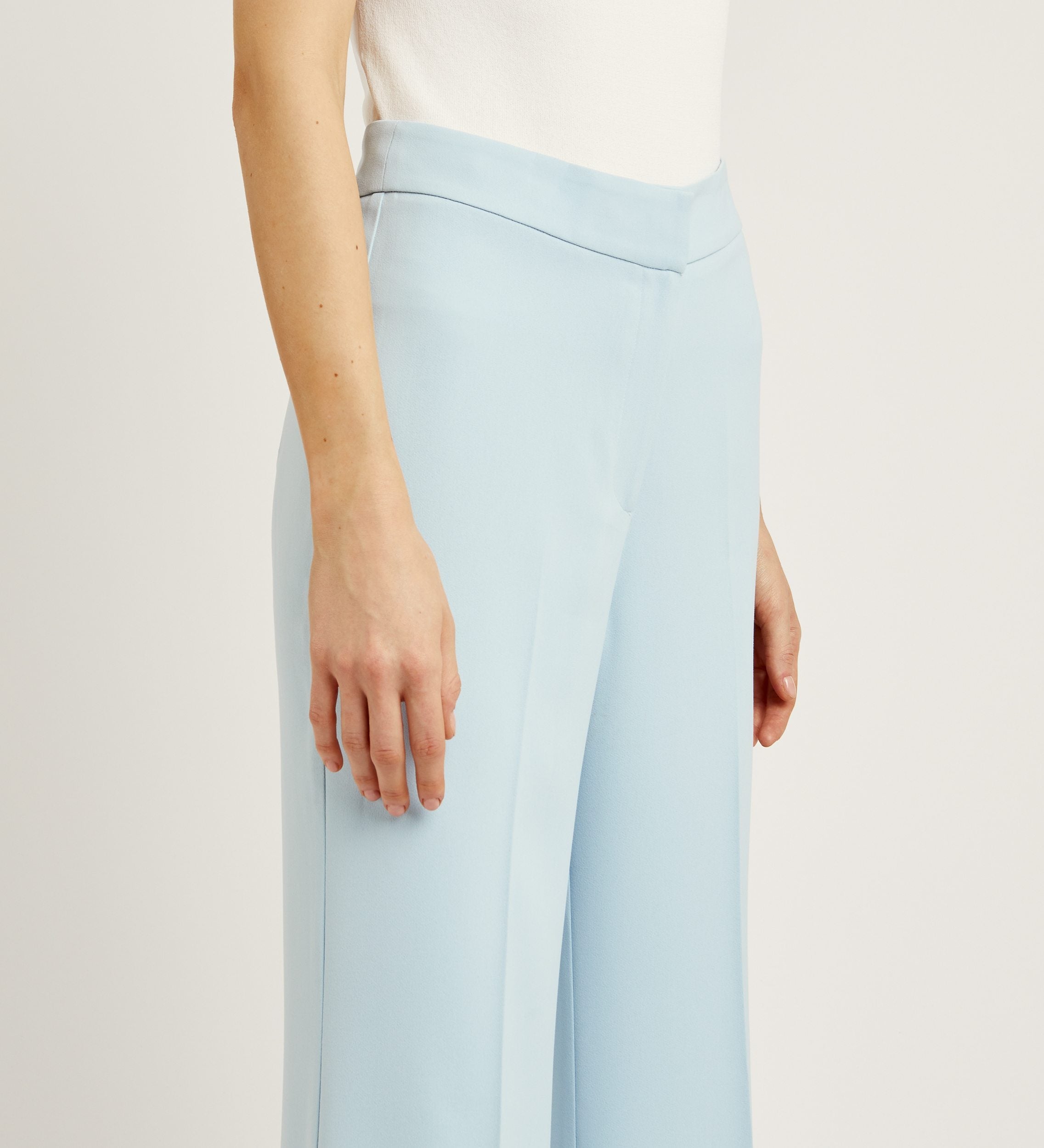 Wide crepe trousers