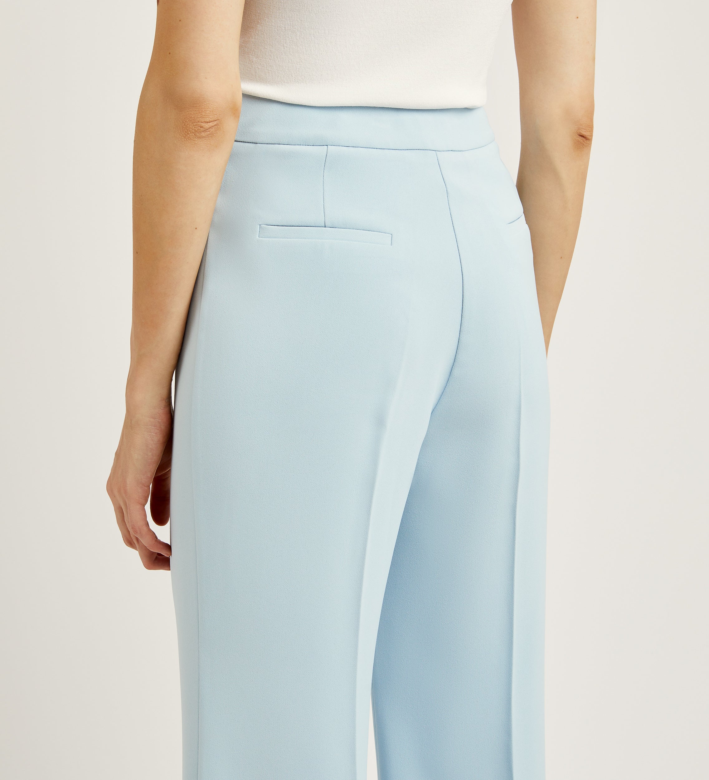 Wide crepe trousers