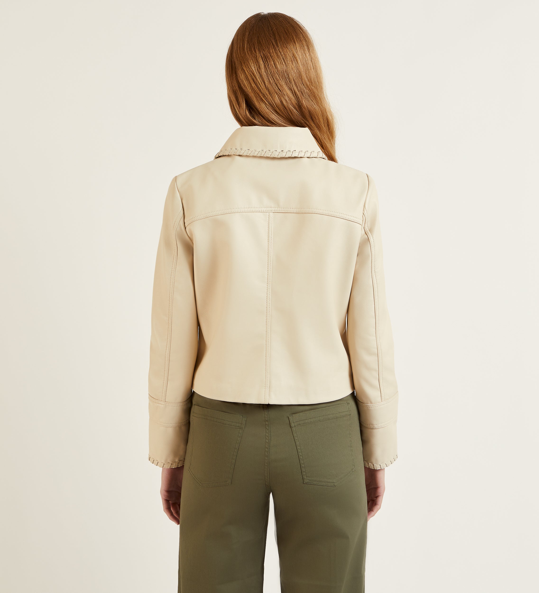 Chaqueta napa cordón entrelazado